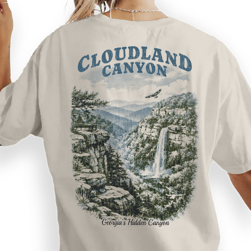 Cloudland Canyon Georgia T-Shirt, Waterfall Hiking Tee, Georgia State Park Shirt, Scenic Canyon Travel Tee, Nature Lover Gift
