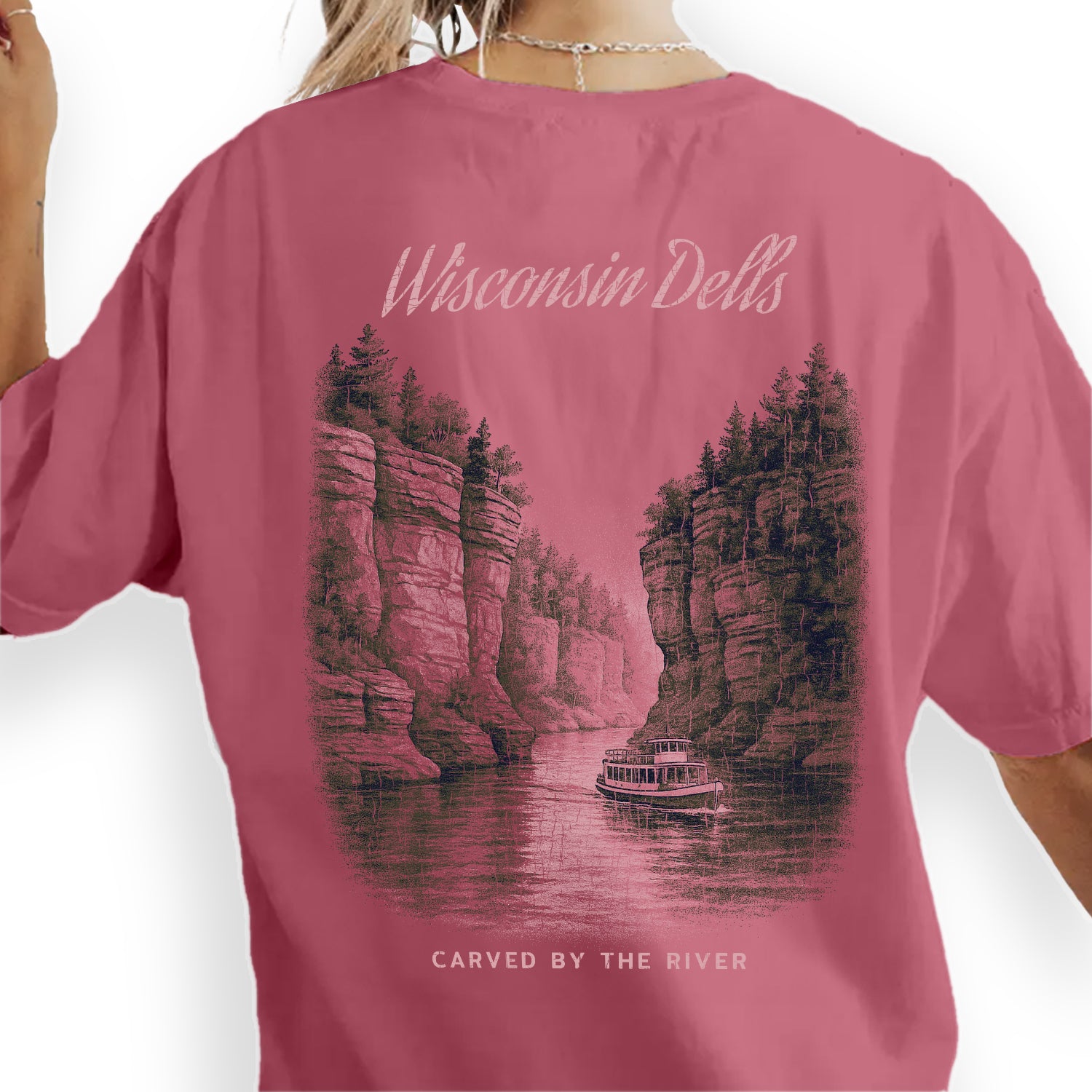 Wisconsin Dells T-Shirt Vintage River Canyon Tee | Wisconsin Travel Souvenir Shirt | Midwest Nature Graphic Carved by the River
