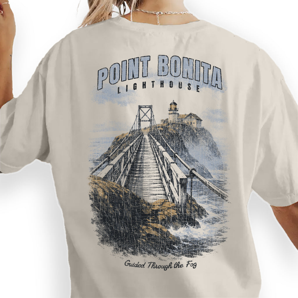 Point Bonita Lighthouse Shirt, California Coastal Tee, San Francisco Bay T-Shirt, Vintage Lighthouse Graphic Tee, Ocean Travel Gift