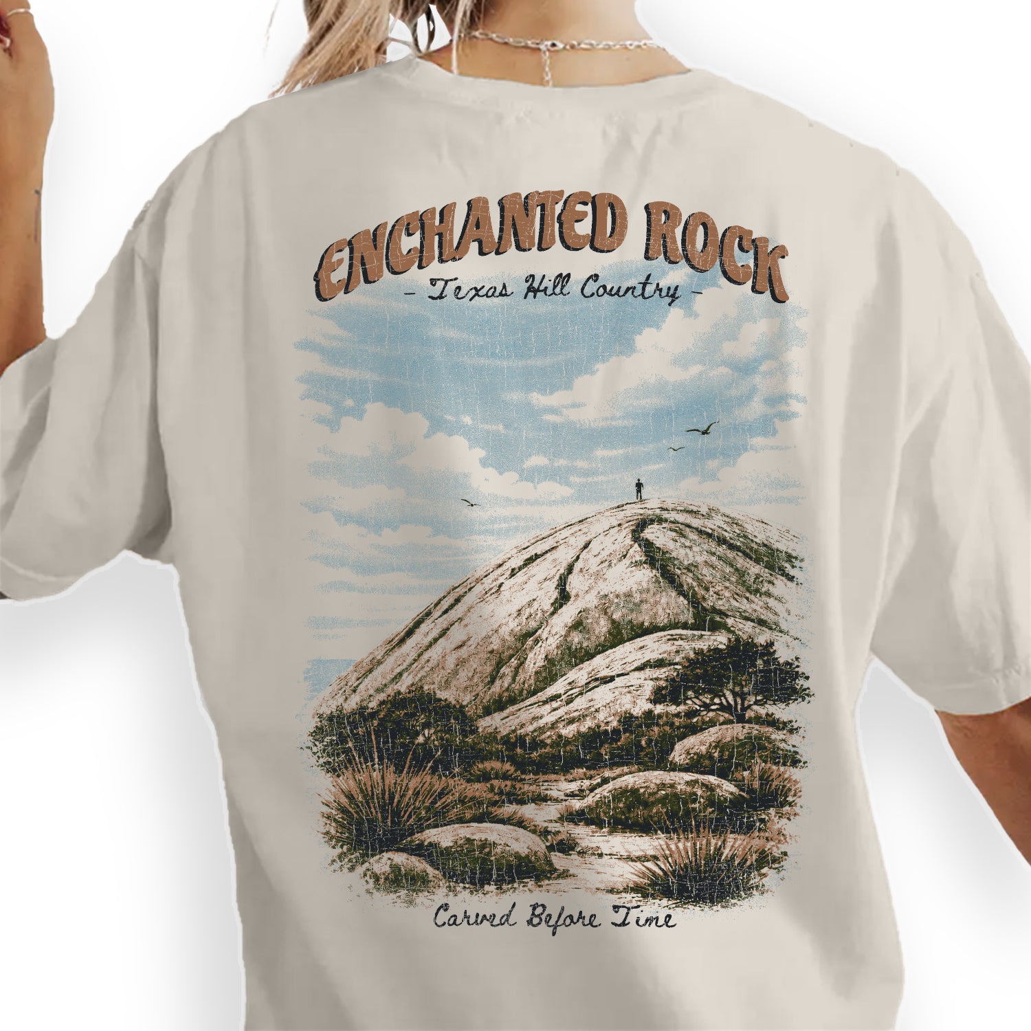 Enchanted Rock Texas Shirt, Texas Hill Country Hiking Tee, Vintage State Park Travel T-Shirt, Outdoor Adventure Nature Lover Gift