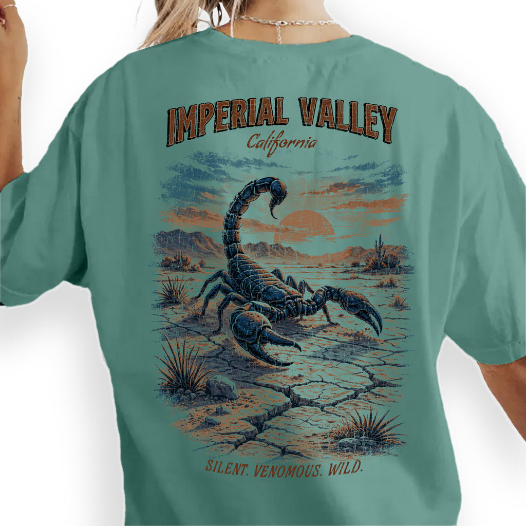Imperial Valley California T-Shirt Vintage Desert Scorpion Tee | Southwest Travel Souvenir Shirt | Wild Western Graphic