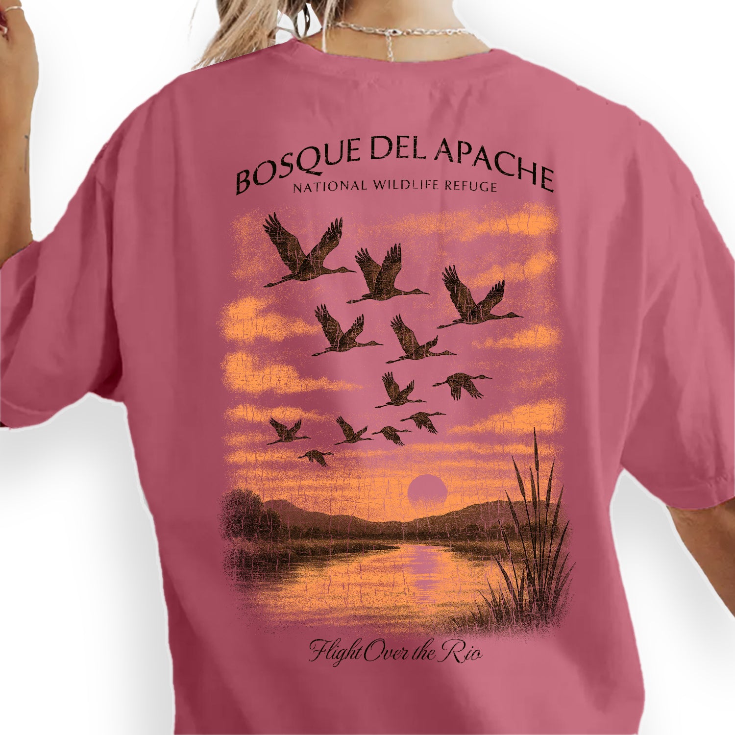 Bosque del Apache T-Shirt Vintage Wildlife Refuge Tee | New Mexico Bird Migration Shirt | Nature Travel Souvenir Graphic