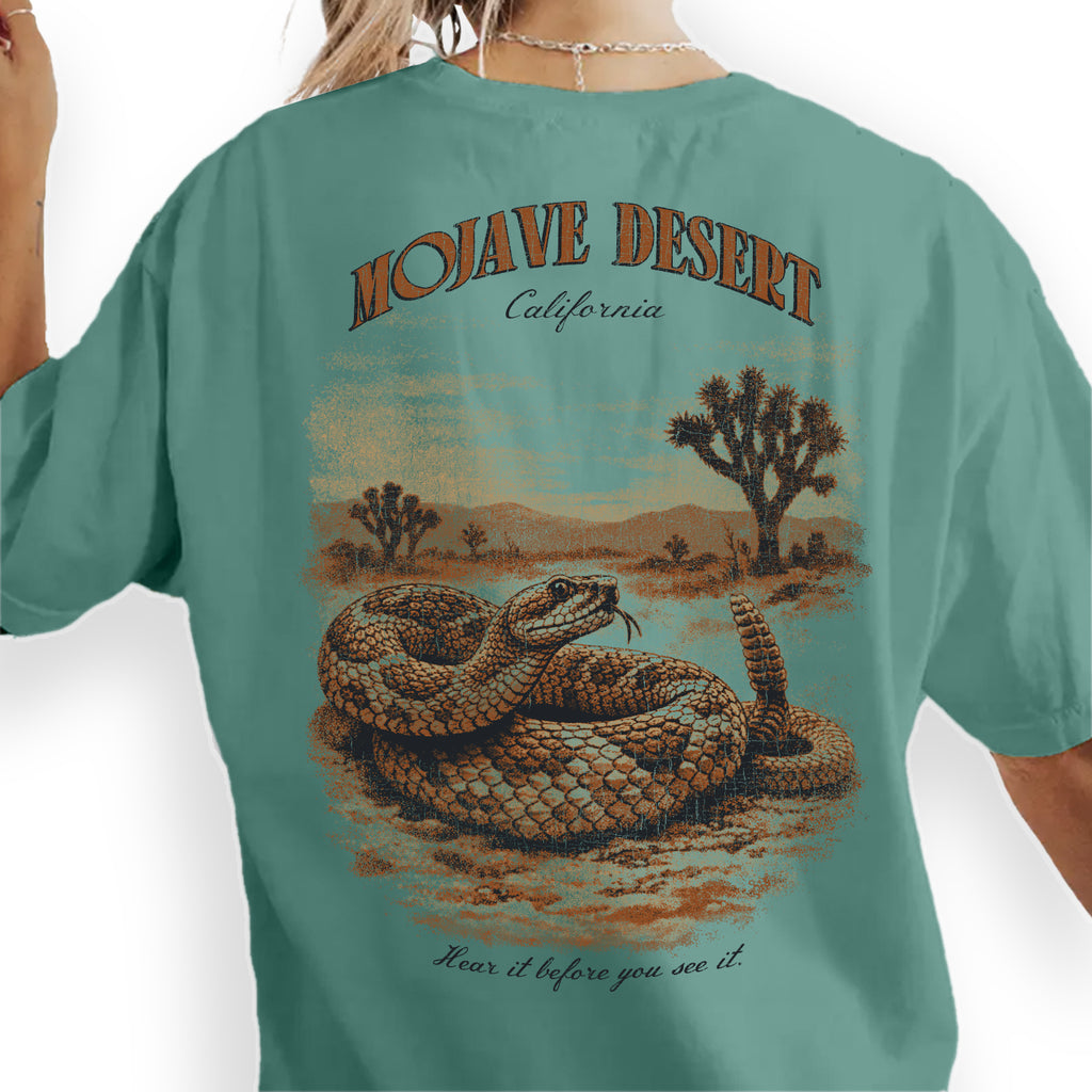 Mojave Desert California T-Shirt Vintage Rattlesnake Tee | Southwest Travel Souvenir Shirt | Desert Wildlife Graphic