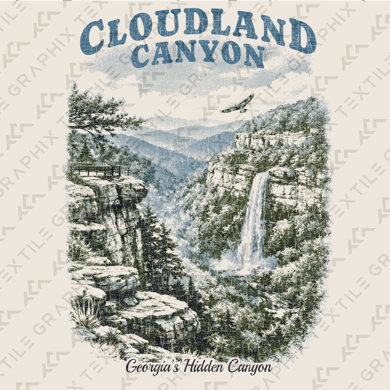 Cloudland Canyon Georgia T-Shirt, Waterfall Hiking Tee, Georgia State Park Shirt, Scenic Canyon Travel Tee, Nature Lover Gift