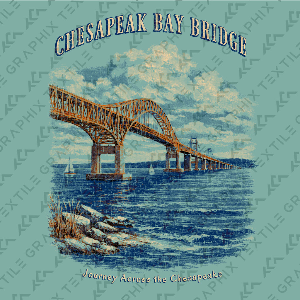 Chesapeake Bay Bridge Shirt, Maryland Coastal Tee, Bridge Graphic T-Shirt, Vintage Travel Tee, Chesapeake Bay Gift