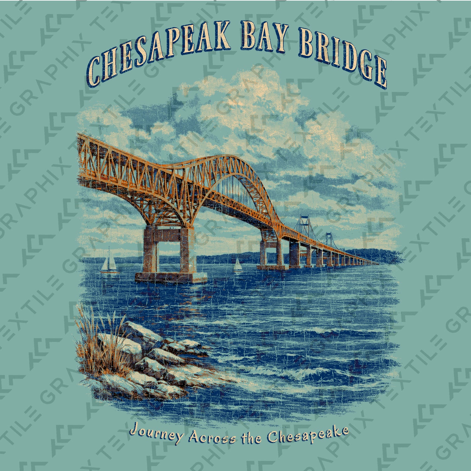 Chesapeake Bay Bridge Shirt, Maryland Coastal Tee, Bridge Graphic T-Shirt, Vintage Travel Tee, Chesapeake Bay Gift