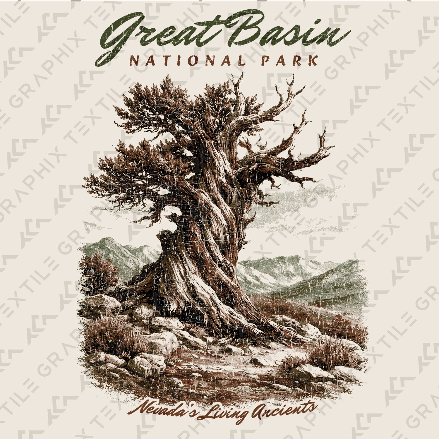 Great Basin National Park T-Shirt, Bristlecone Pine Tree Shirt, Nevada Travel Tee, Vintage Nature Hiking Shirt, Park Souvenir