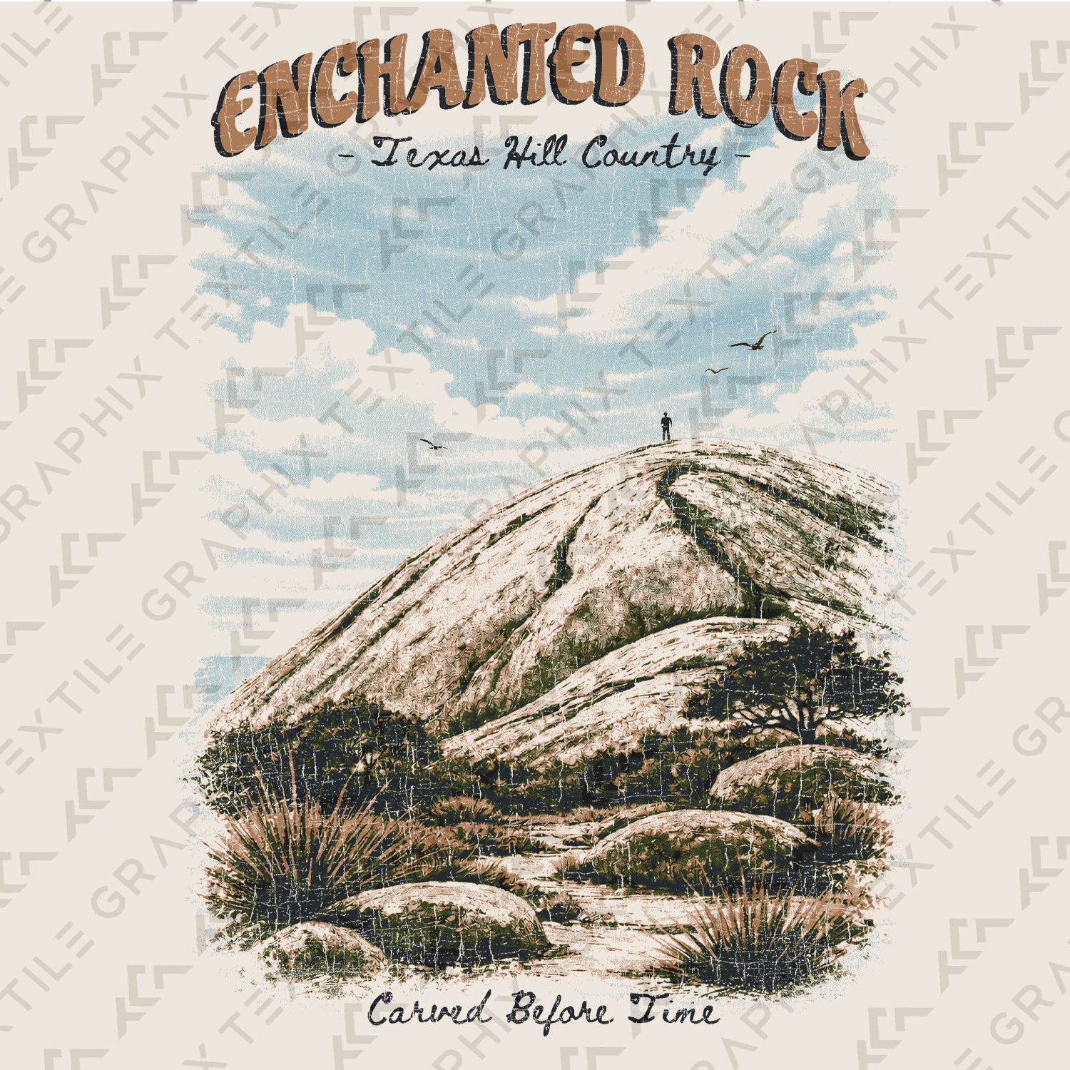 Enchanted Rock Texas Shirt, Texas Hill Country Hiking Tee, Vintage State Park Travel T-Shirt, Outdoor Adventure Nature Lover Gift