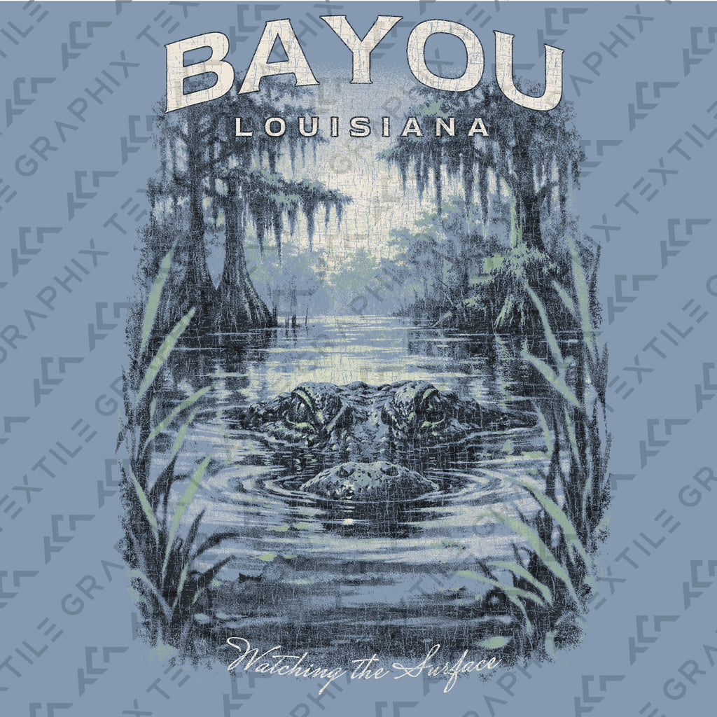 Louisiana Bayou Alligator Shirt, Swamp Nature Graphic Tee, Cajun Travel Souvenir T-Shirt, Bayou Gator Vintage Shirt