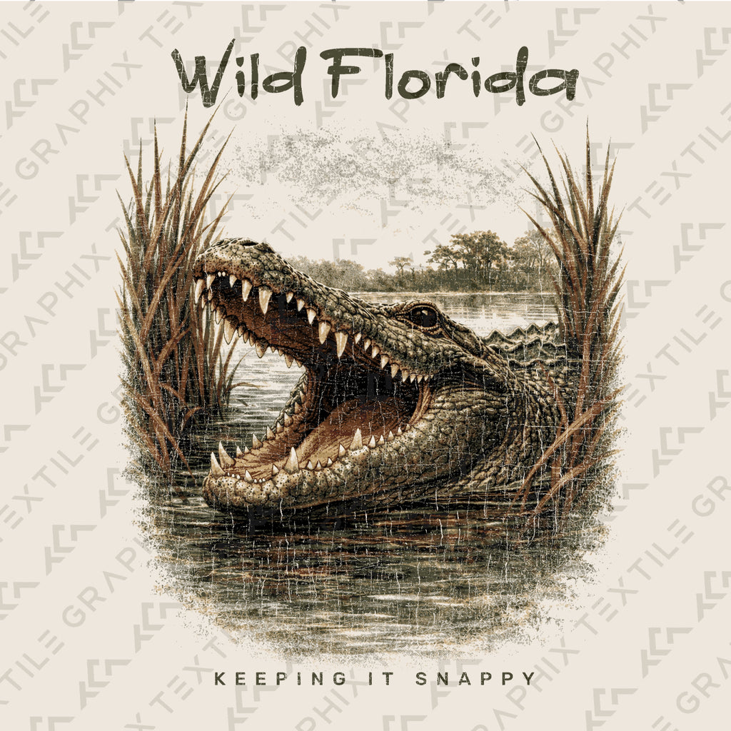 Wild Florida Alligator T-Shirt Vintage Gator Tee | Everglades Wildlife Shirt | Florida Travel Souvenir Gift