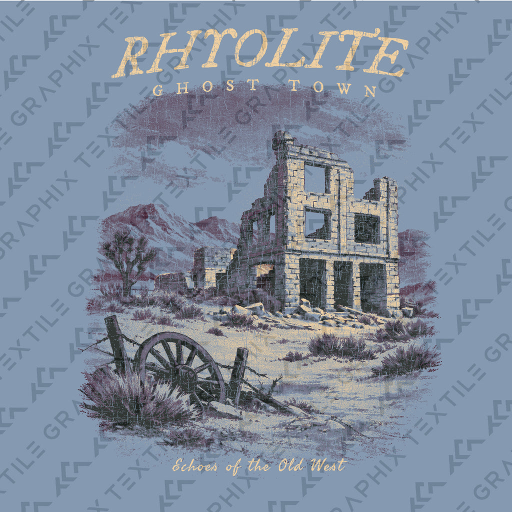 Rhyolite Nevada Ghost Town T-Shirt, Vintage Old West Desert Shirt, Rhyolite Ruins Graphic Tee, Nevada Travel Souvenir Tee