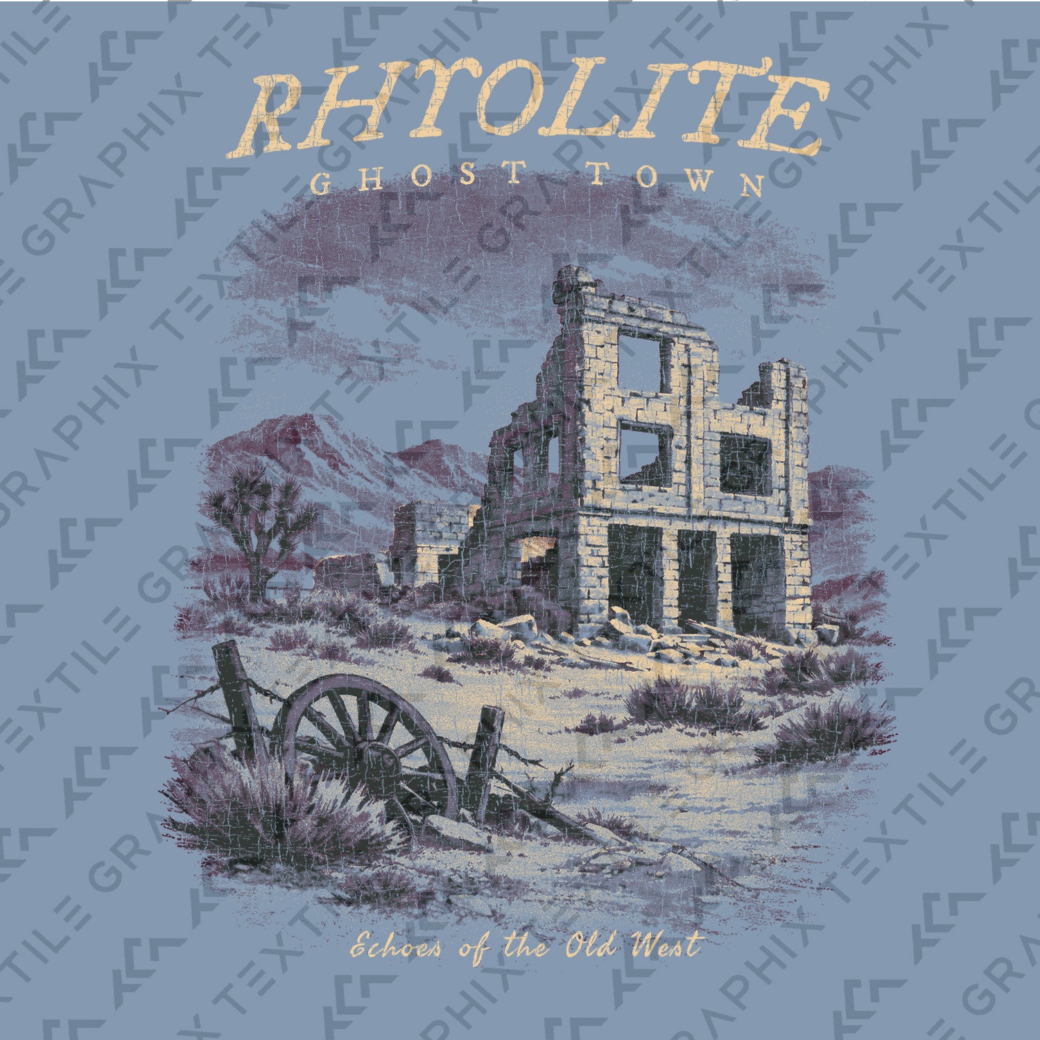 Rhyolite Nevada Ghost Town T-Shirt, Vintage Old West Desert Shirt, Rhyolite Ruins Graphic Tee, Nevada Travel Souvenir Tee