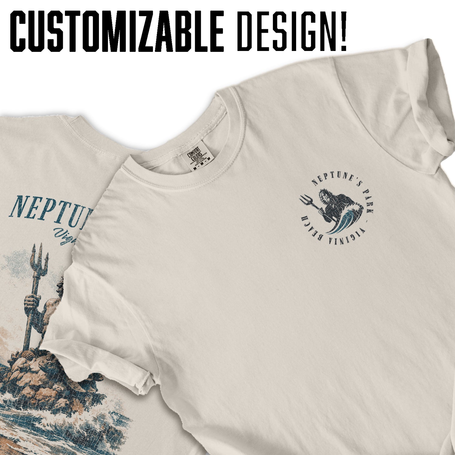 Neptune's Park Virginia Beach Shirt, King Neptune Statue Tee, Coastal Graphic T-Shirt, Nautical Beach Tee, Virginia Beach Gift