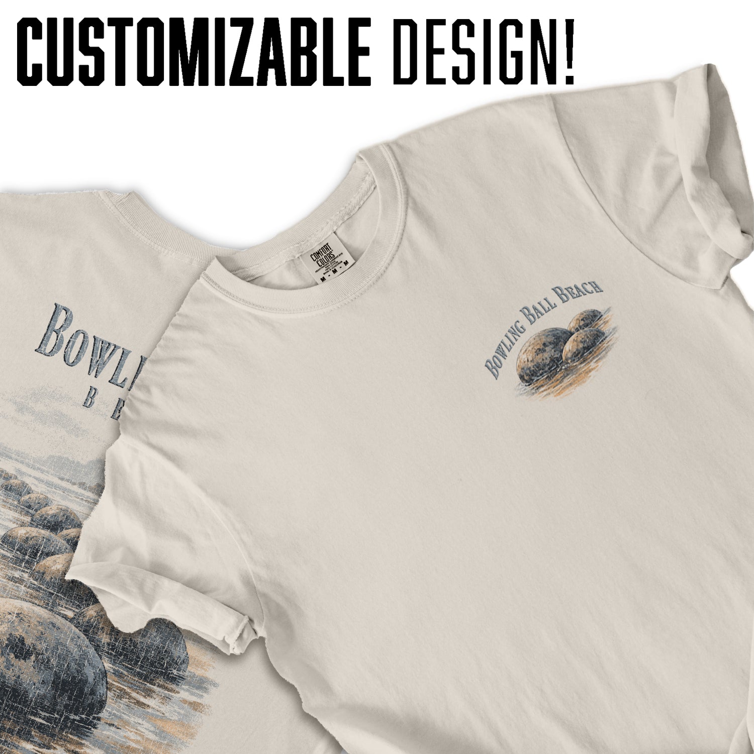 Bowling Ball Beach Shirt, California Coast Tee, Unique Rock Formation T-Shirt, Coastal Travel Graphic Tee, Beach Lover Gift