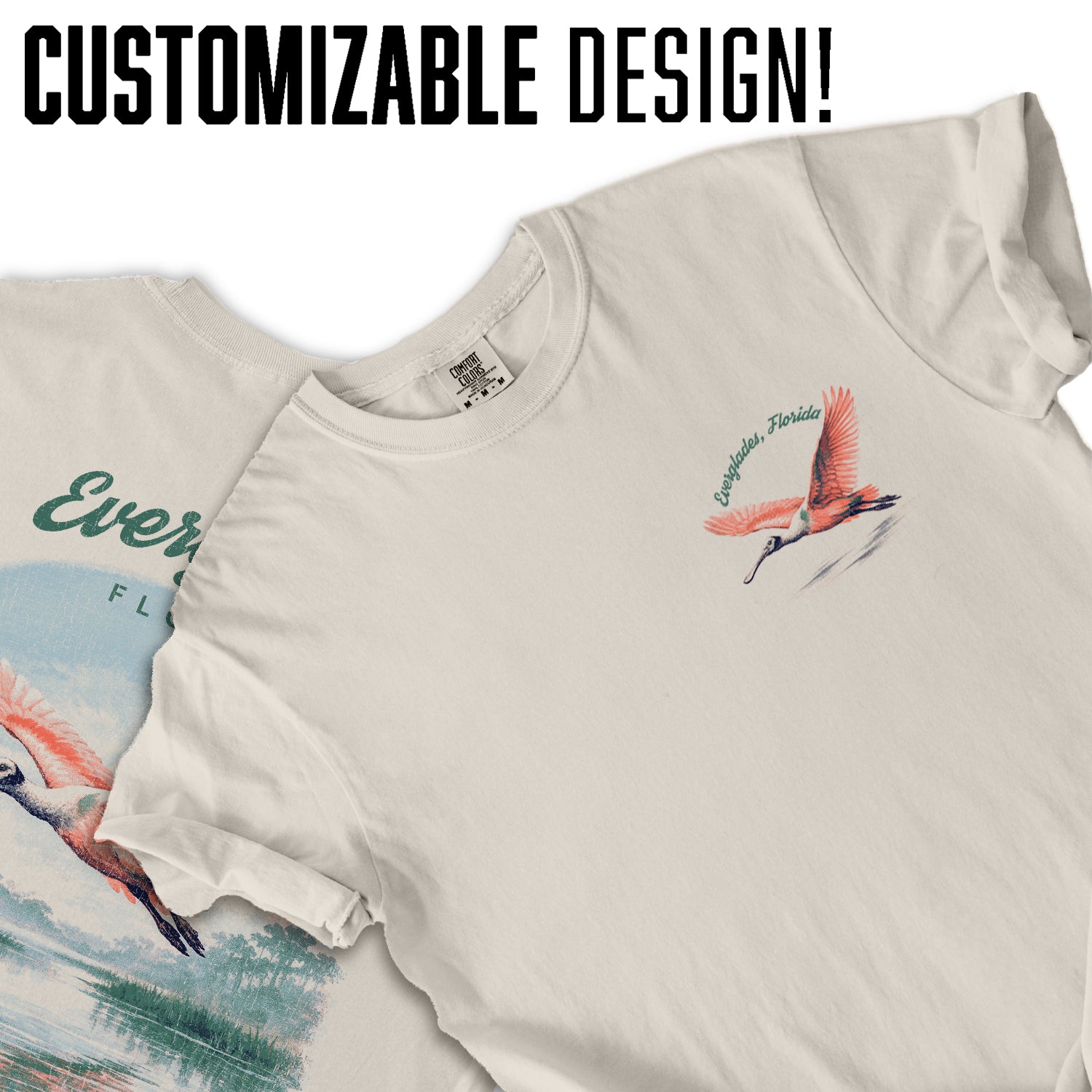 Everglades Florida T-Shirt Vintage Wildlife Bird Tee | Florida Travel Souvenir Shirt | National Park Nature Gift