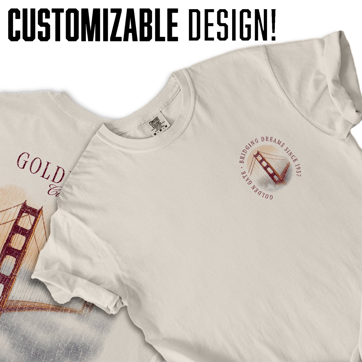 Golden Gate Bridge California T-Shirt Vintage San Francisco Tee | Golden Gate Souvenir Shirt | Retro Travel Graphic Since 1937