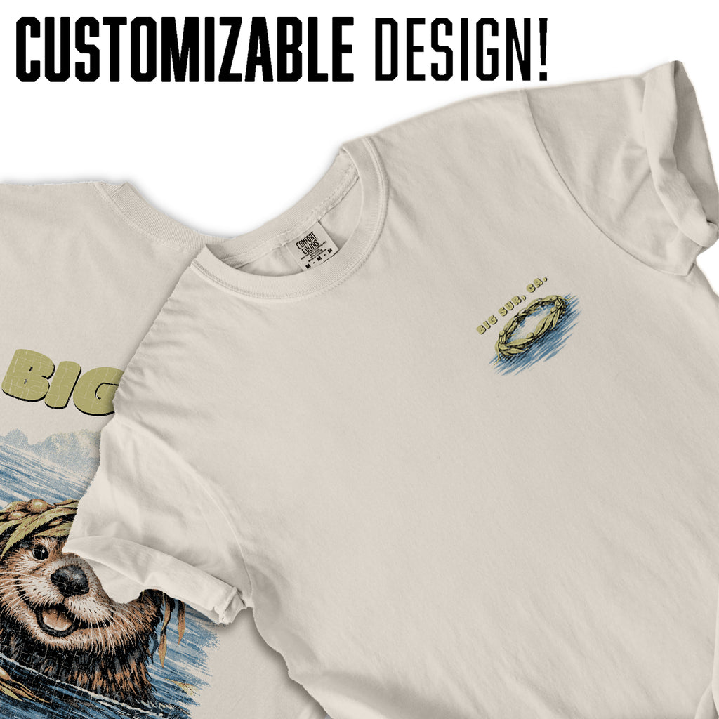 Big Sur California Sea Otter Shirt, Vintage Coastal Graphic Tee, Cute Otter Beach T-Shirt, Nature Lover Gift