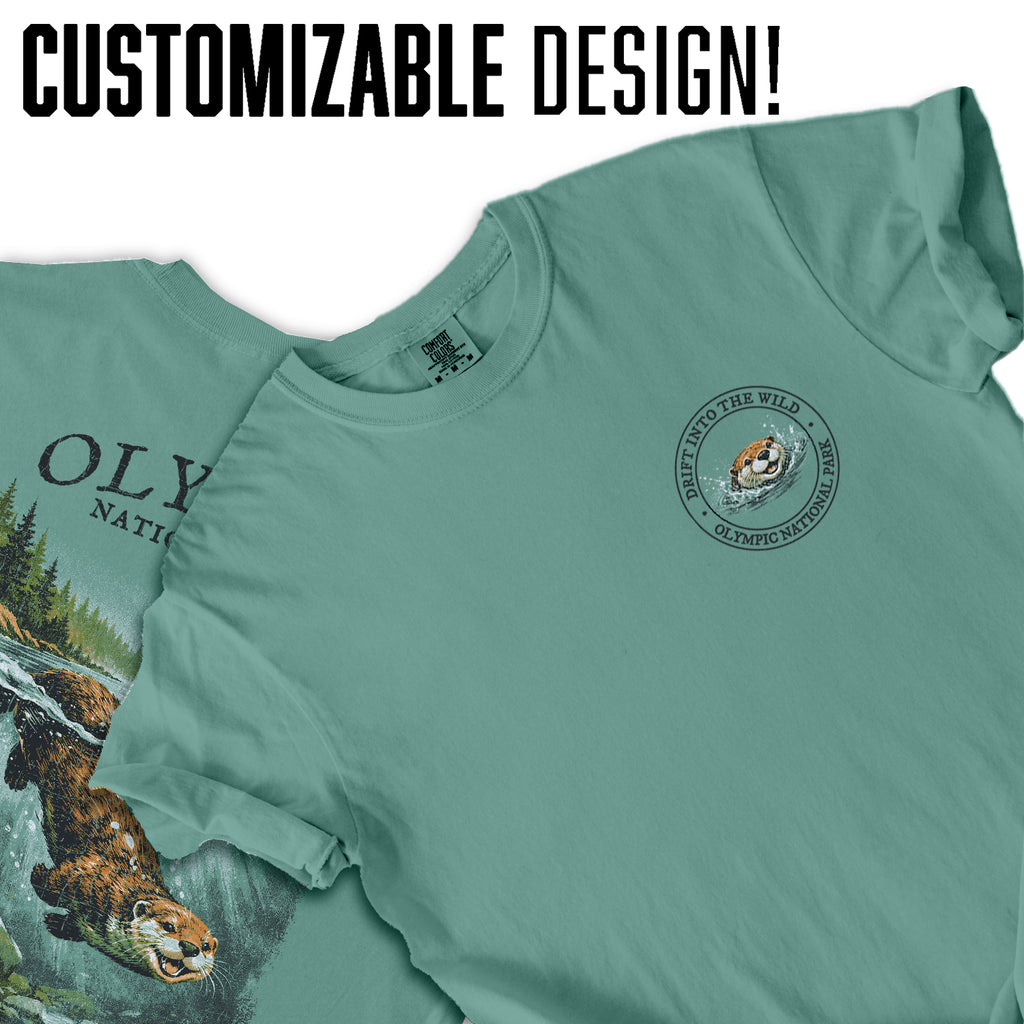 Olympic National Park Otter Shirt, Washington Nature Tee, Vintage Wildlife Graphic T-Shirt, Drift Into the Wild