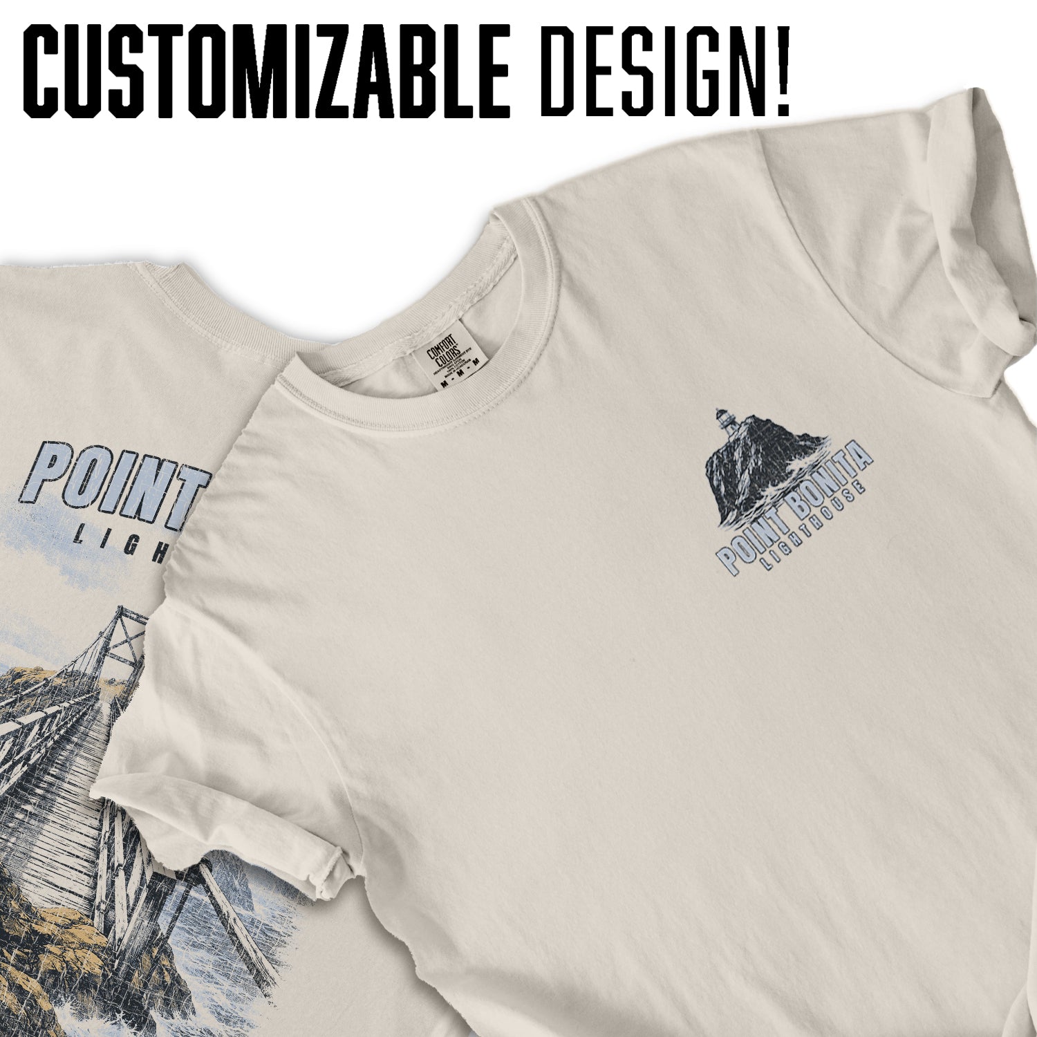 Point Bonita Lighthouse Shirt, California Coastal Tee, San Francisco Bay T-Shirt, Vintage Lighthouse Graphic Tee, Ocean Travel Gift
