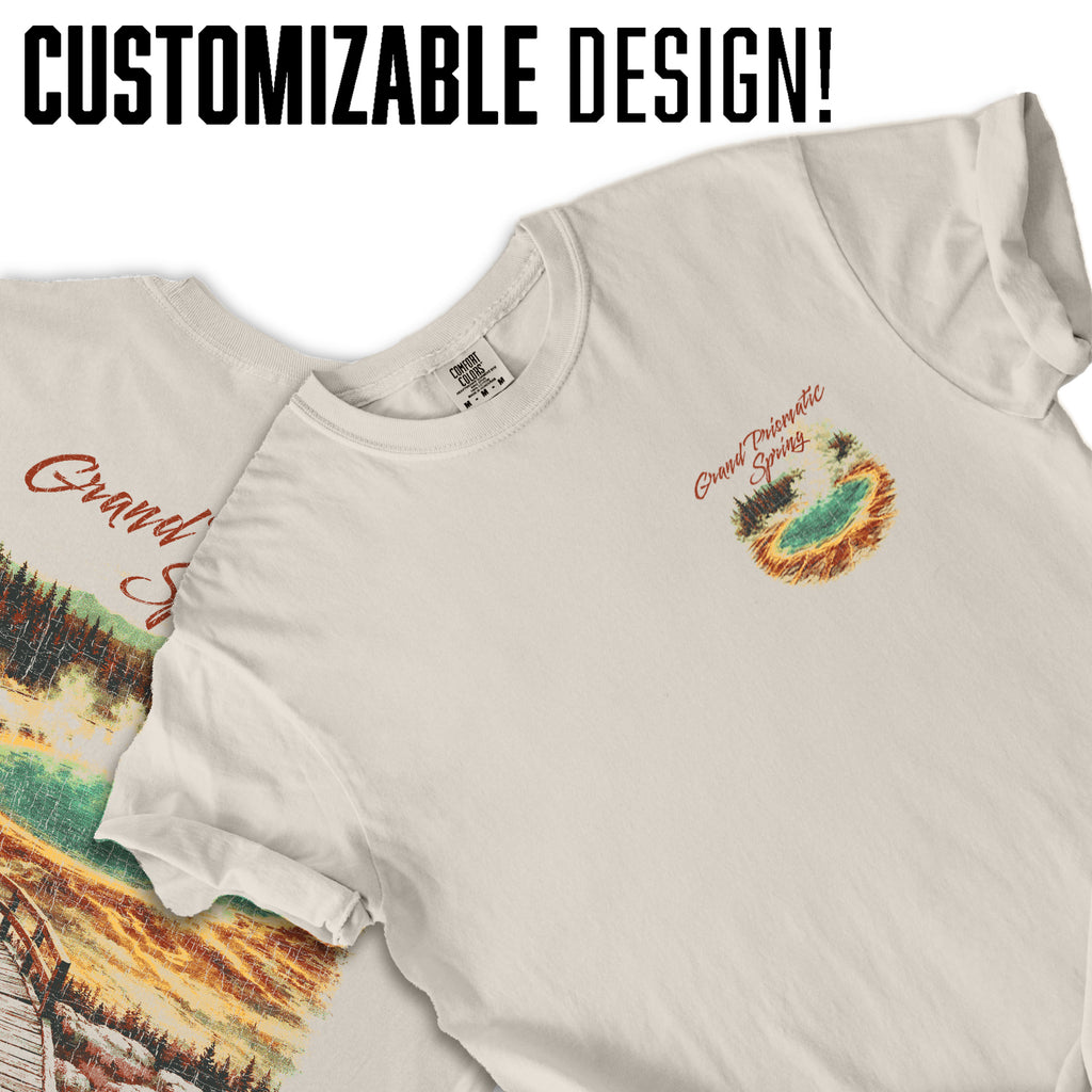 Grand Prismatic Spring Yellowstone T-Shirt, Wyoming Travel Tee, Colorful Hot Spring Graphic Shirt, National Park Souvenir Tee