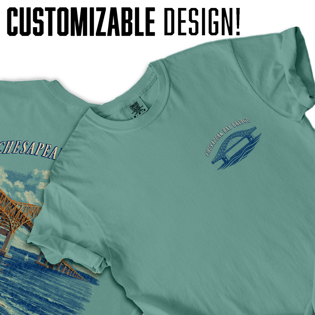 Chesapeake Bay Bridge Shirt, Maryland Coastal Tee, Bridge Graphic T-Shirt, Vintage Travel Tee, Chesapeake Bay Gift