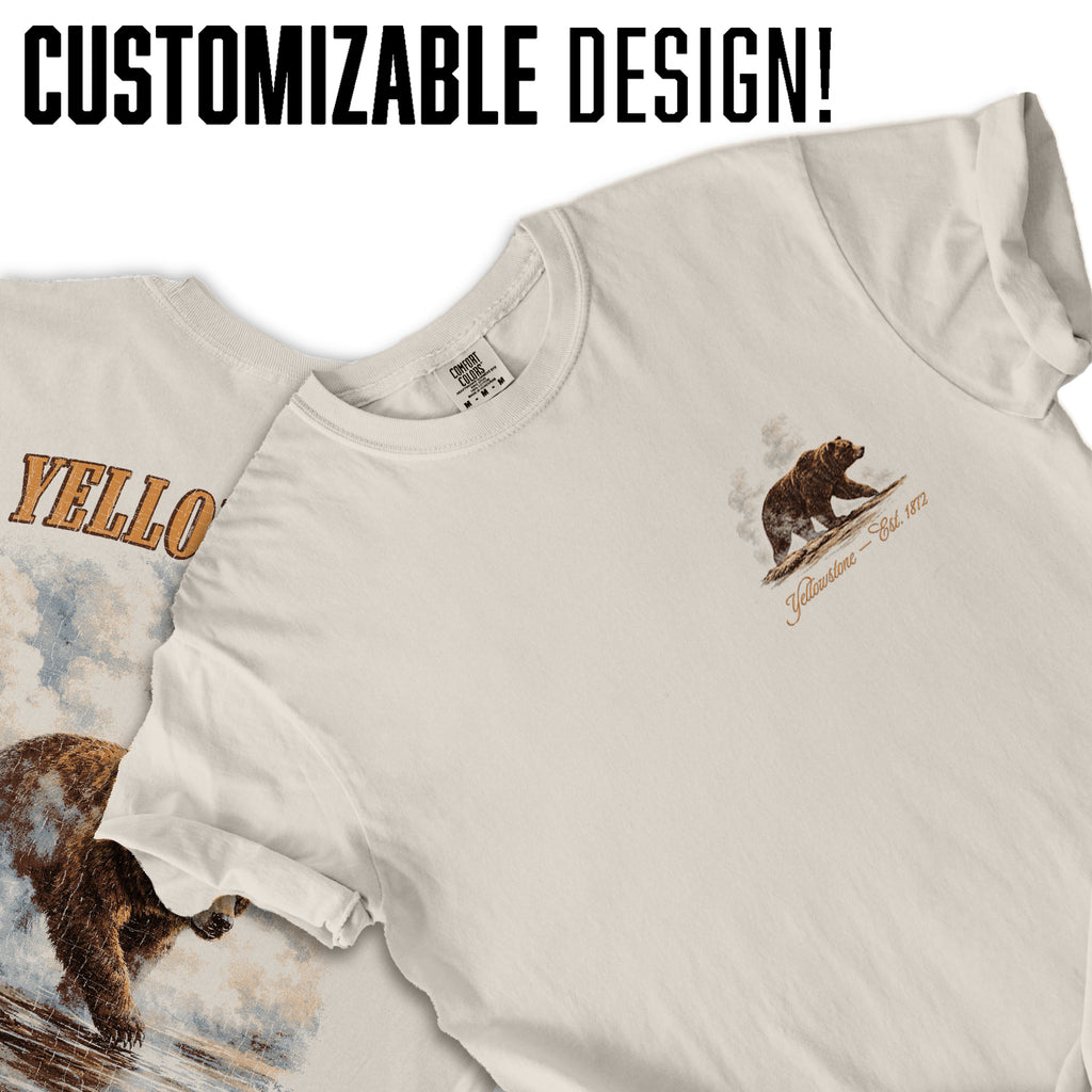 Yellowstone Bear Shirt, Vintage National Park Tee, Grizzly Wildlife Graphic T-Shirt, Where the Earth Breathes