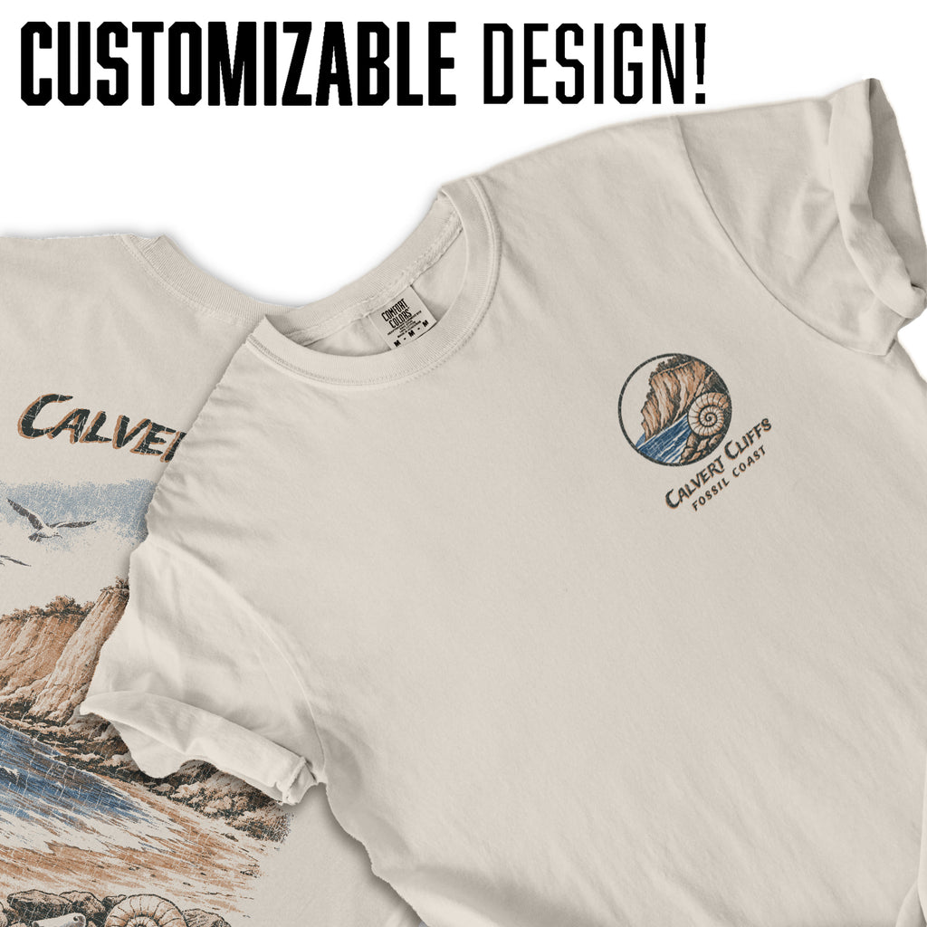 Calvert Cliffs Maryland Shirt, Fossil Coast Tee, Coastal Cliff Beach T-Shirt, Vintage Travel Graphic Tee, Chesapeake Bay Gift