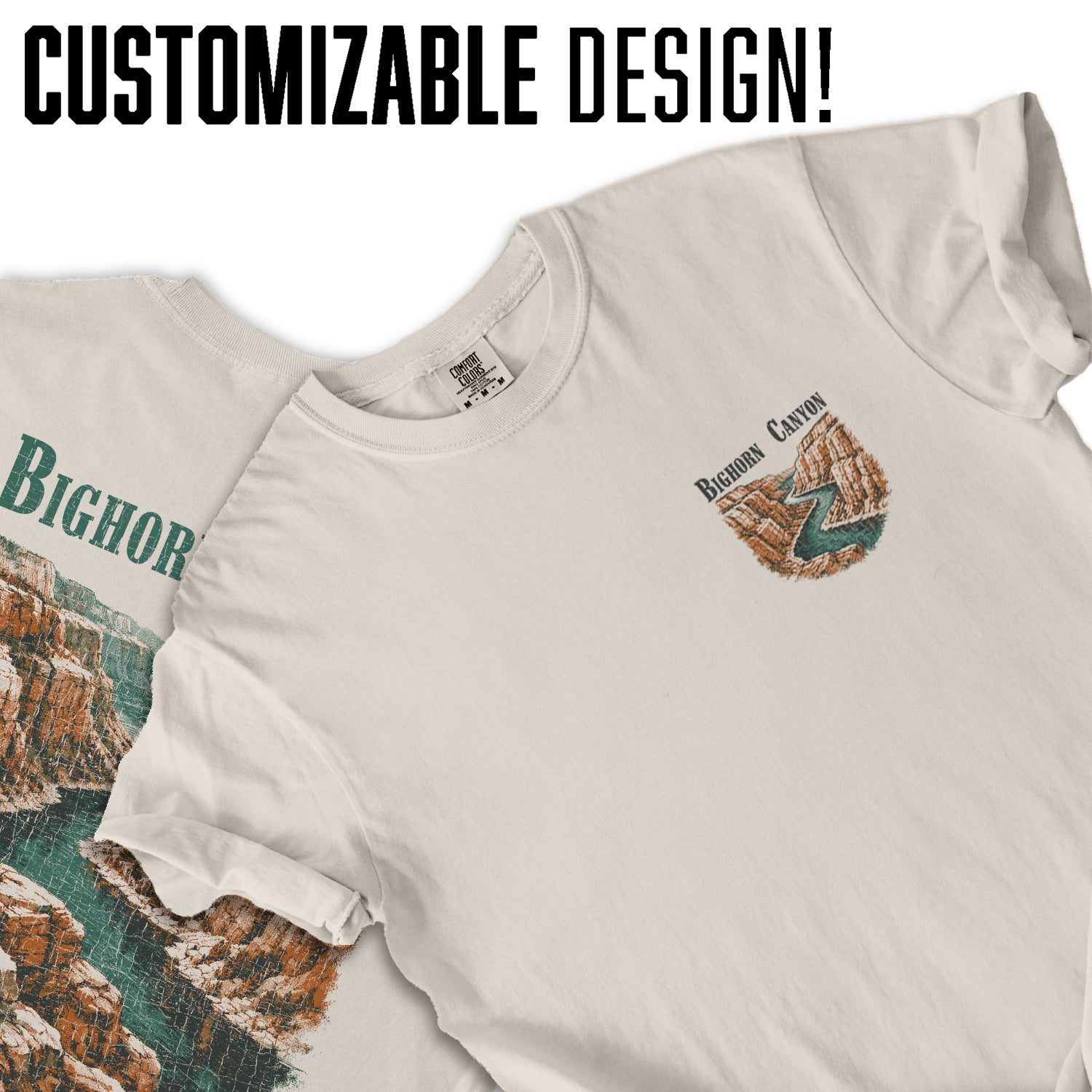 Bighorn Canyon Wyoming Shirt, Vintage Canyon River Tee, Nature Landscape Graphic, Travel Souvenir Hiking Outdoor T-Shirt