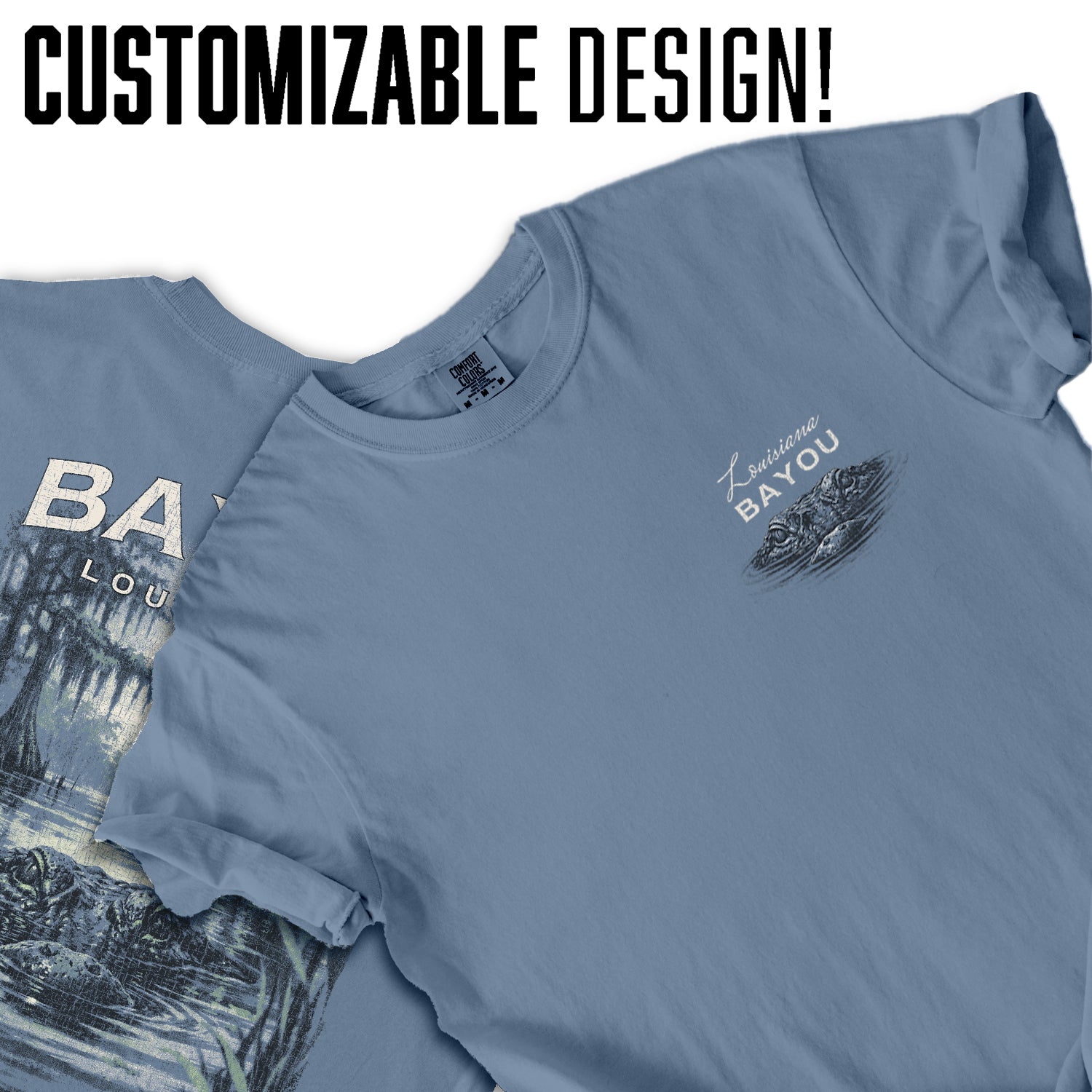Louisiana Bayou Alligator Shirt, Swamp Nature Graphic Tee, Cajun Travel Souvenir T-Shirt, Bayou Gator Vintage Shirt