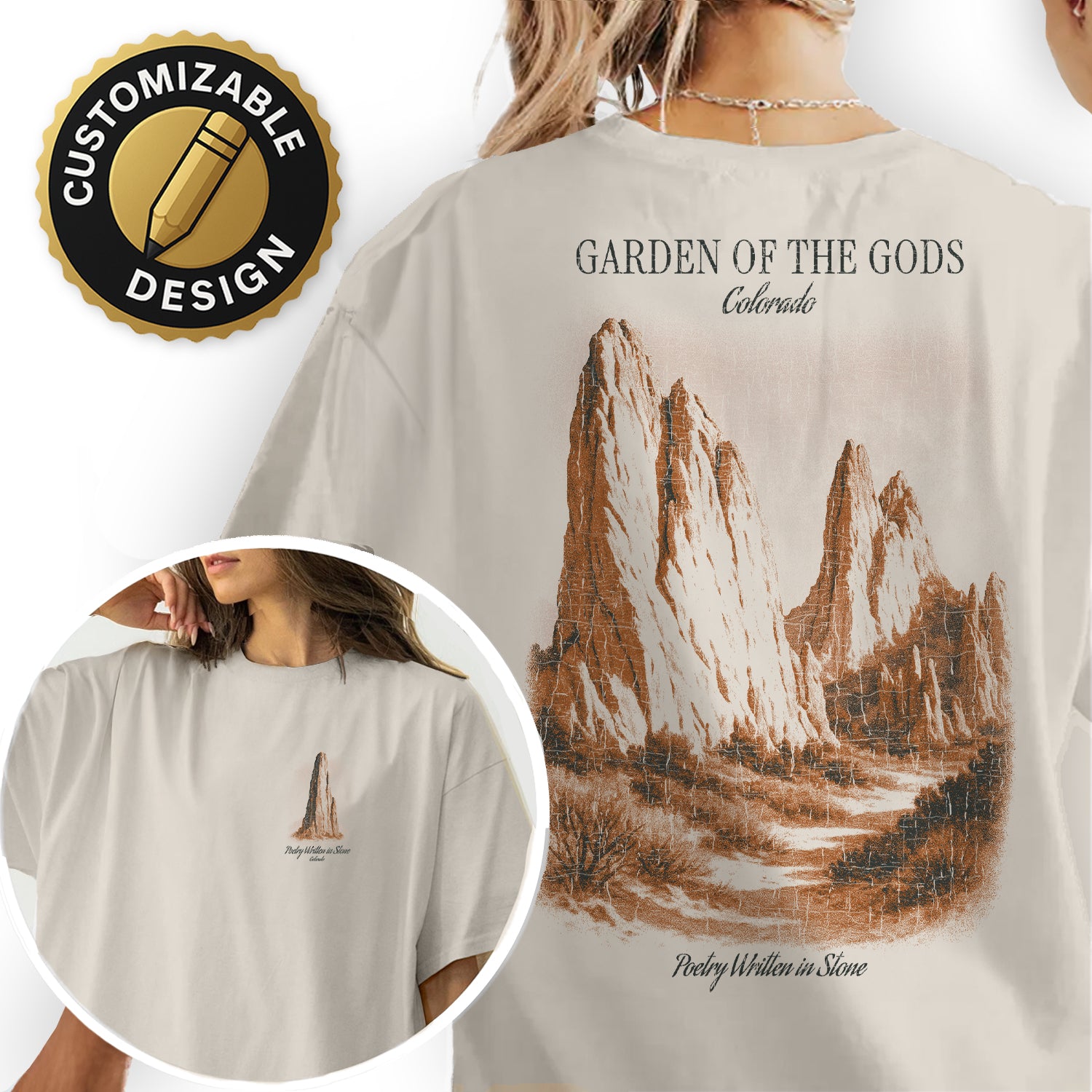 Garden of the Gods Colorado T-Shirt Vintage Travel Tee | Rocky Mountains Souvenir Shirt | Colorado Nature Graphic Tee Gift