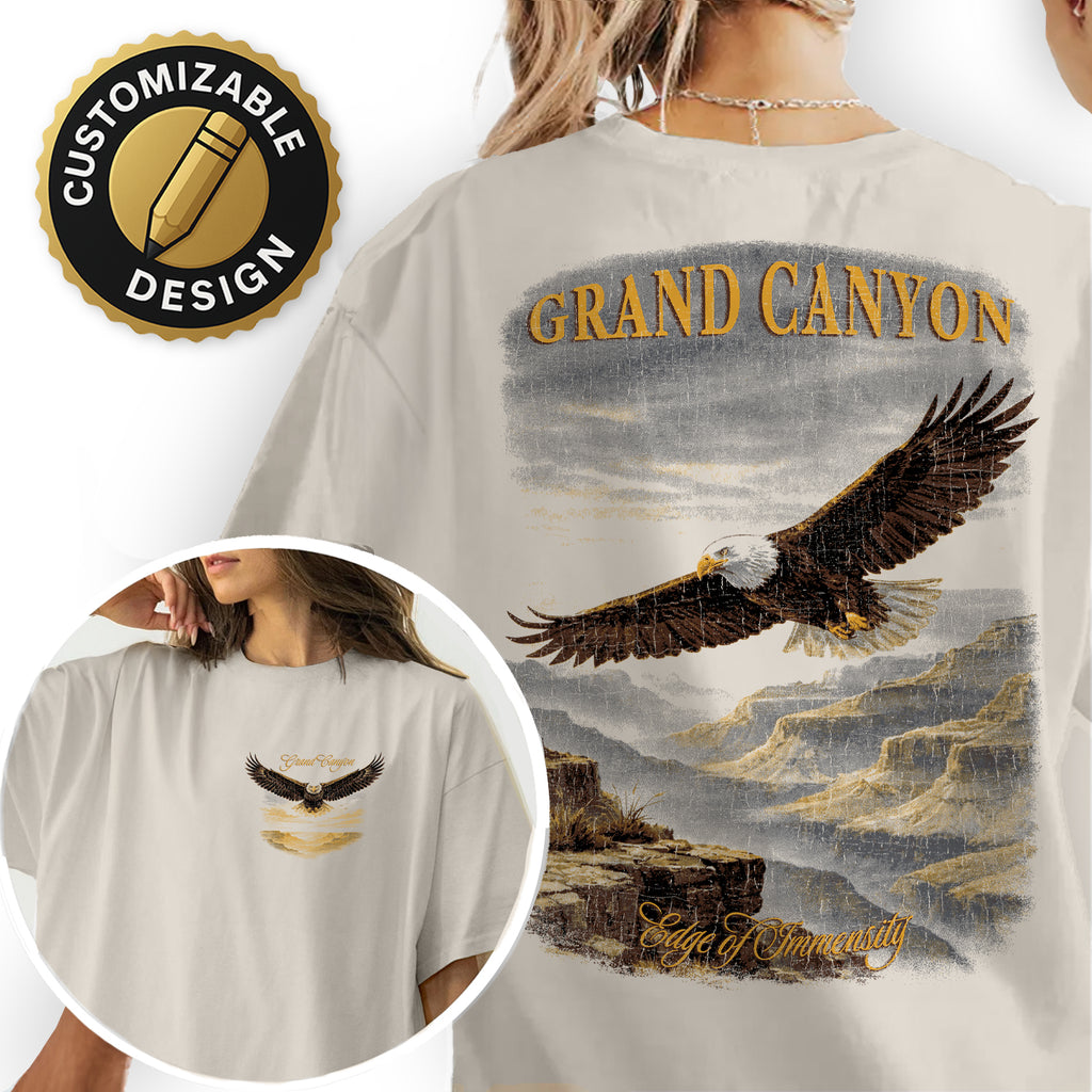 Grand Canyon Eagle Shirt, Vintage National Park Tee, Arizona Travel Graphic T-Shirt, Retro Canyon Nature Gift