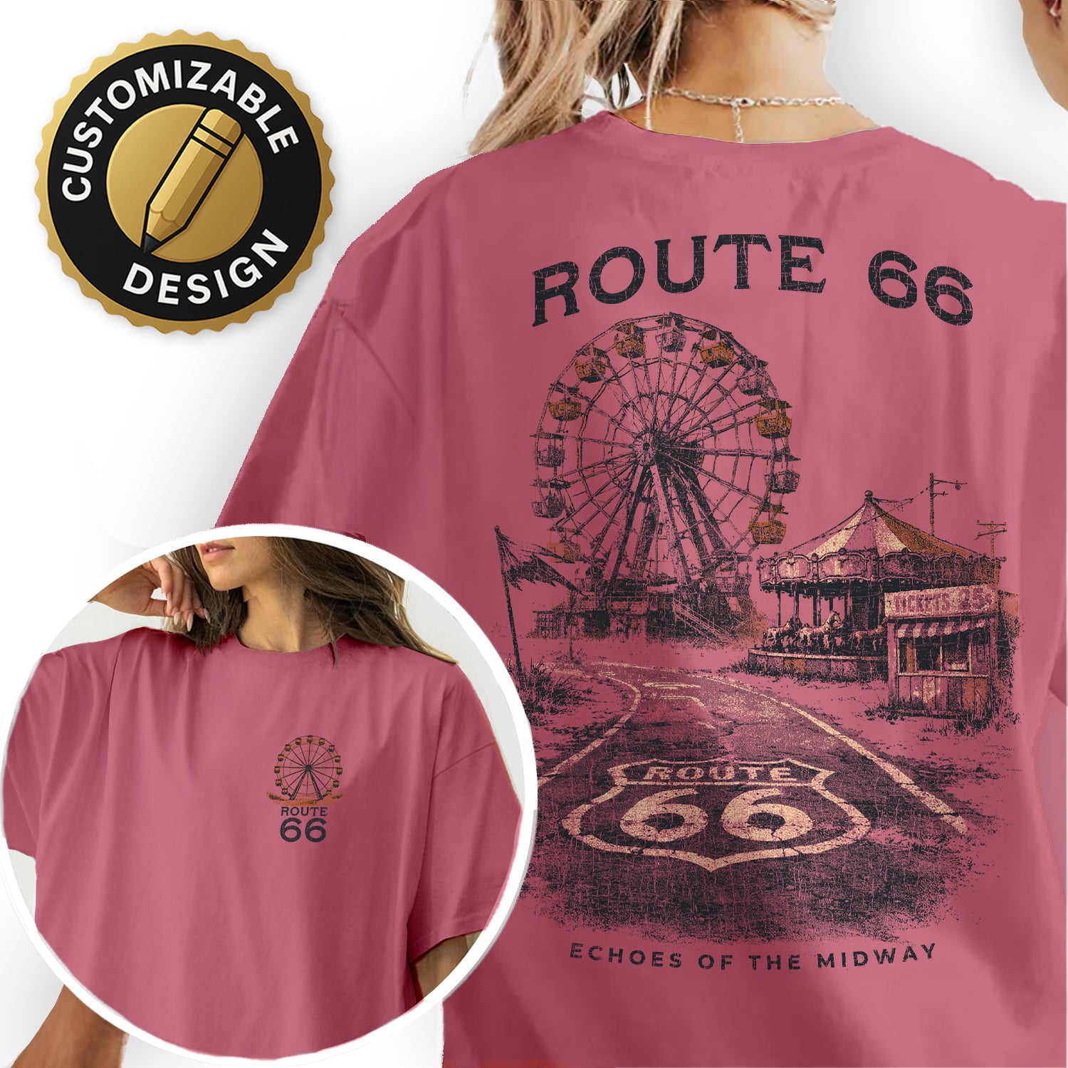 Route 66 Shirt Vintage Road Trip Tee, Retro Highway Graphic T-Shirt, Americana Travel Tee, Classic Route 66 Gift