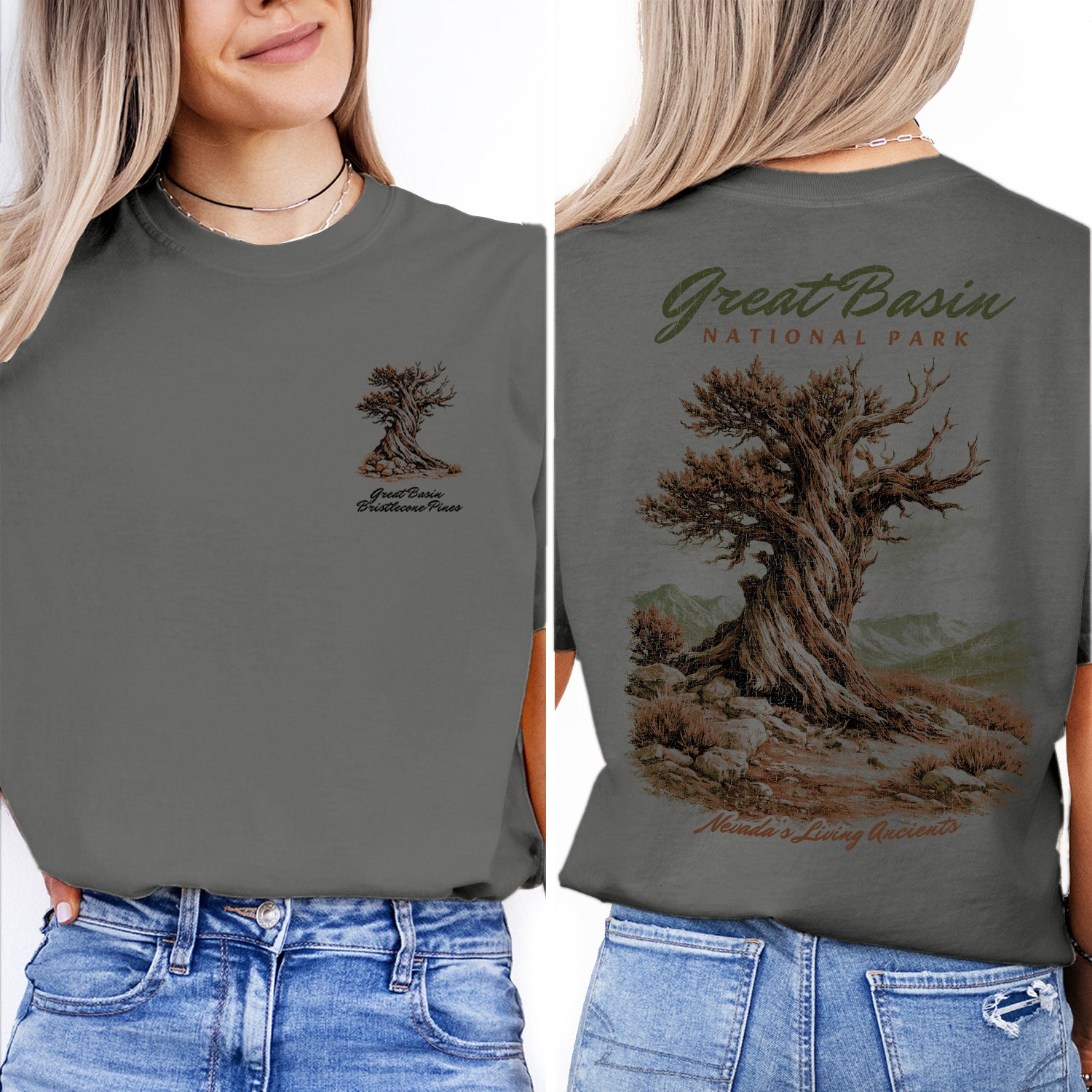 Great Basin National Park T-Shirt, Bristlecone Pine Tree Shirt, Nevada Travel Tee, Vintage Nature Hiking Shirt, Park Souvenir