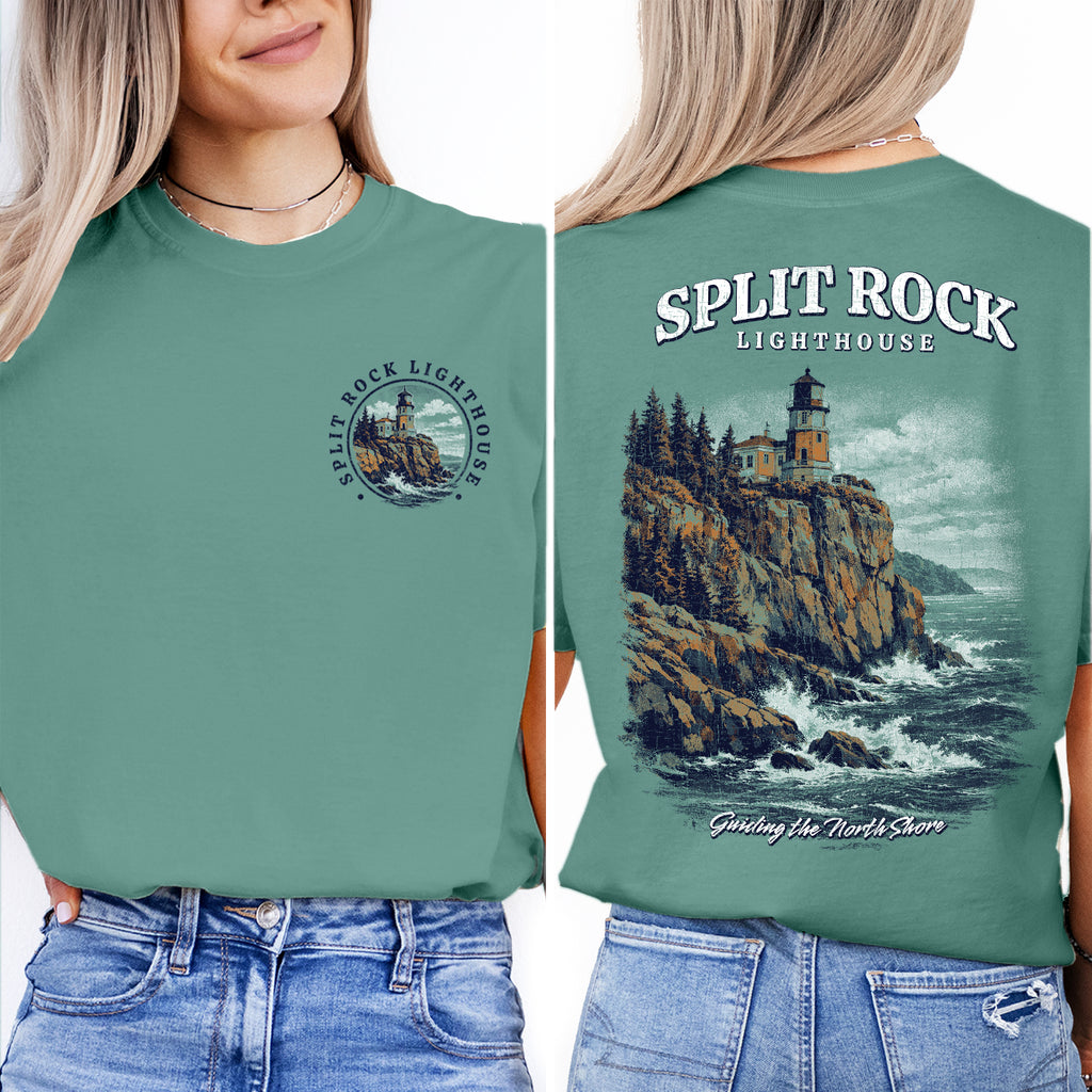 Split Rock Lighthouse Minnesota T-Shirt, North Shore Lake Superior Tee, Coastal Cliff Lighthouse Shirt, Vintage Travel Graphic
