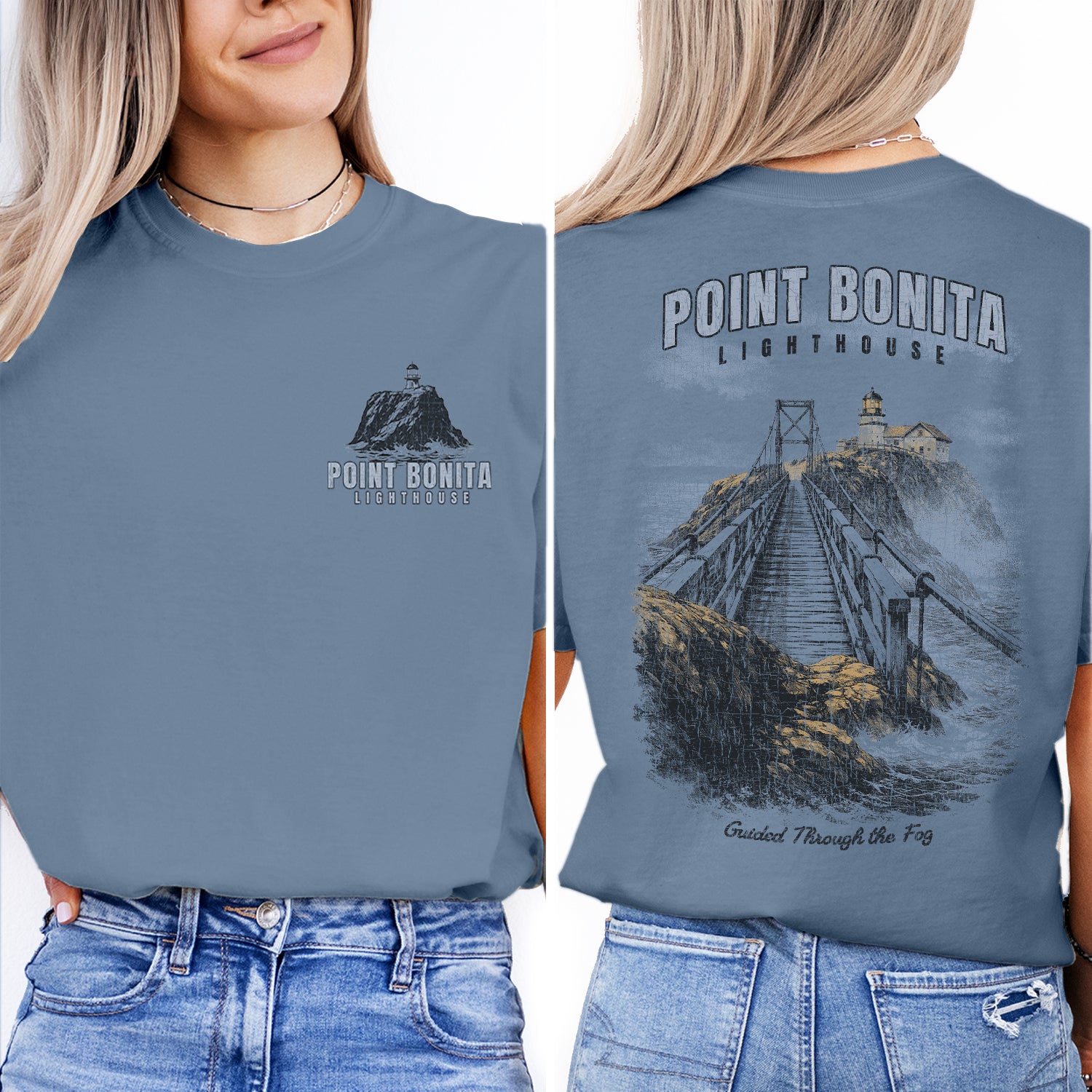 Point Bonita Lighthouse Shirt, California Coastal Tee, San Francisco Bay T-Shirt, Vintage Lighthouse Graphic Tee, Ocean Travel Gift