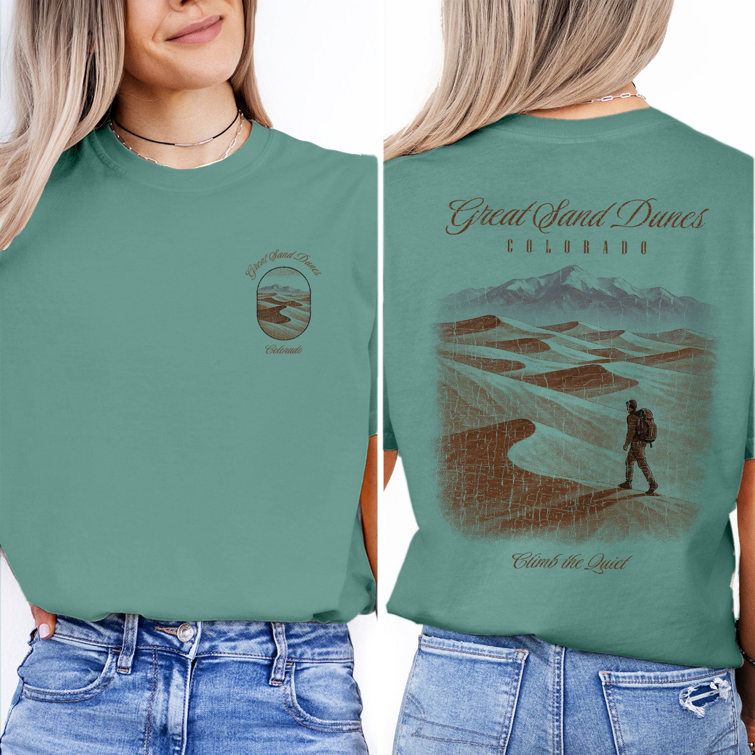 Great Sand Dunes Colorado T-Shirt Vintage National Park Tee | Colorado Travel Souvenir Shirt | Desert Mountain Hiking Graphic