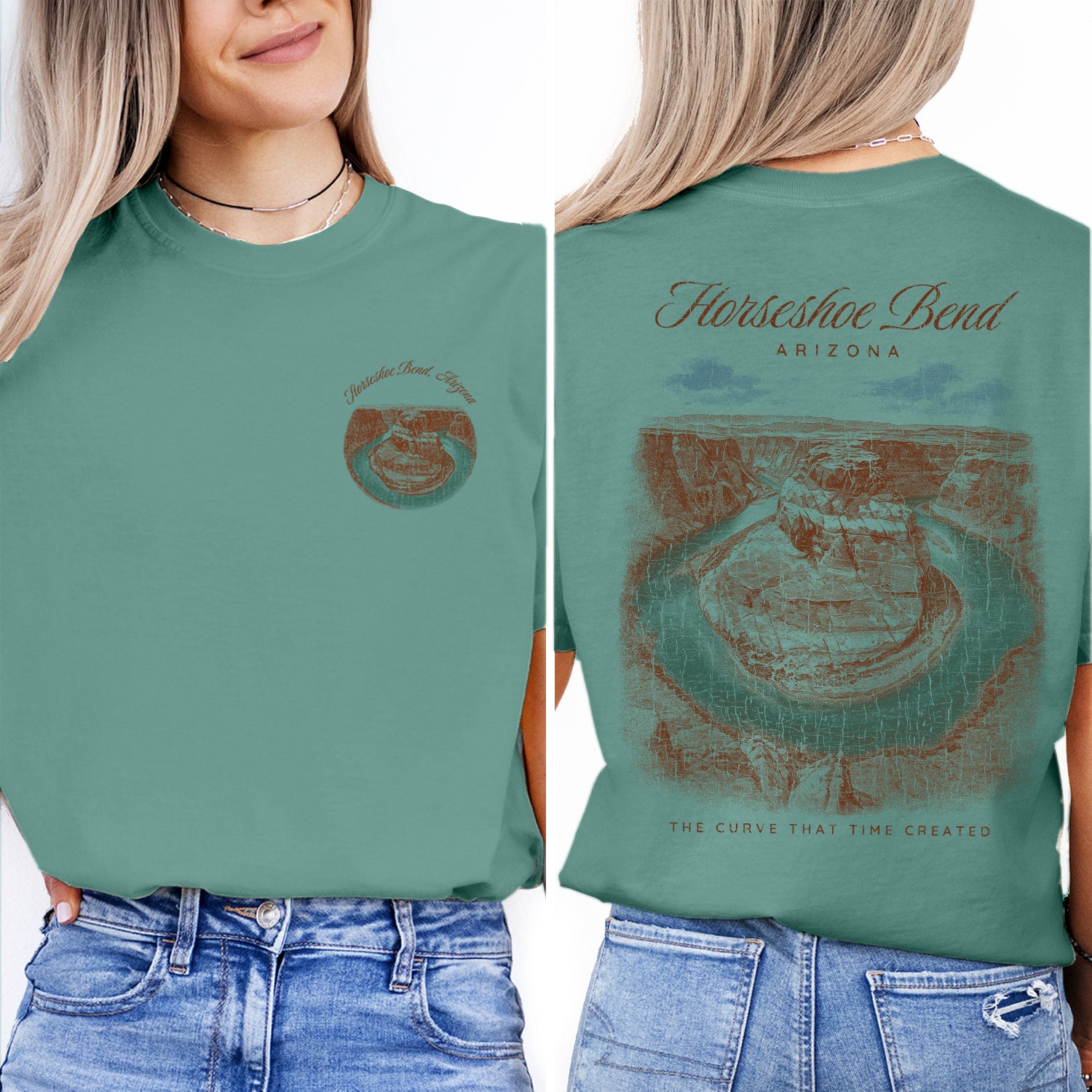Horseshoe Bend Arizona T-Shirt Vintage Canyon River Tee | Arizona Travel Souvenir Shirt | Desert Landscape Graphic