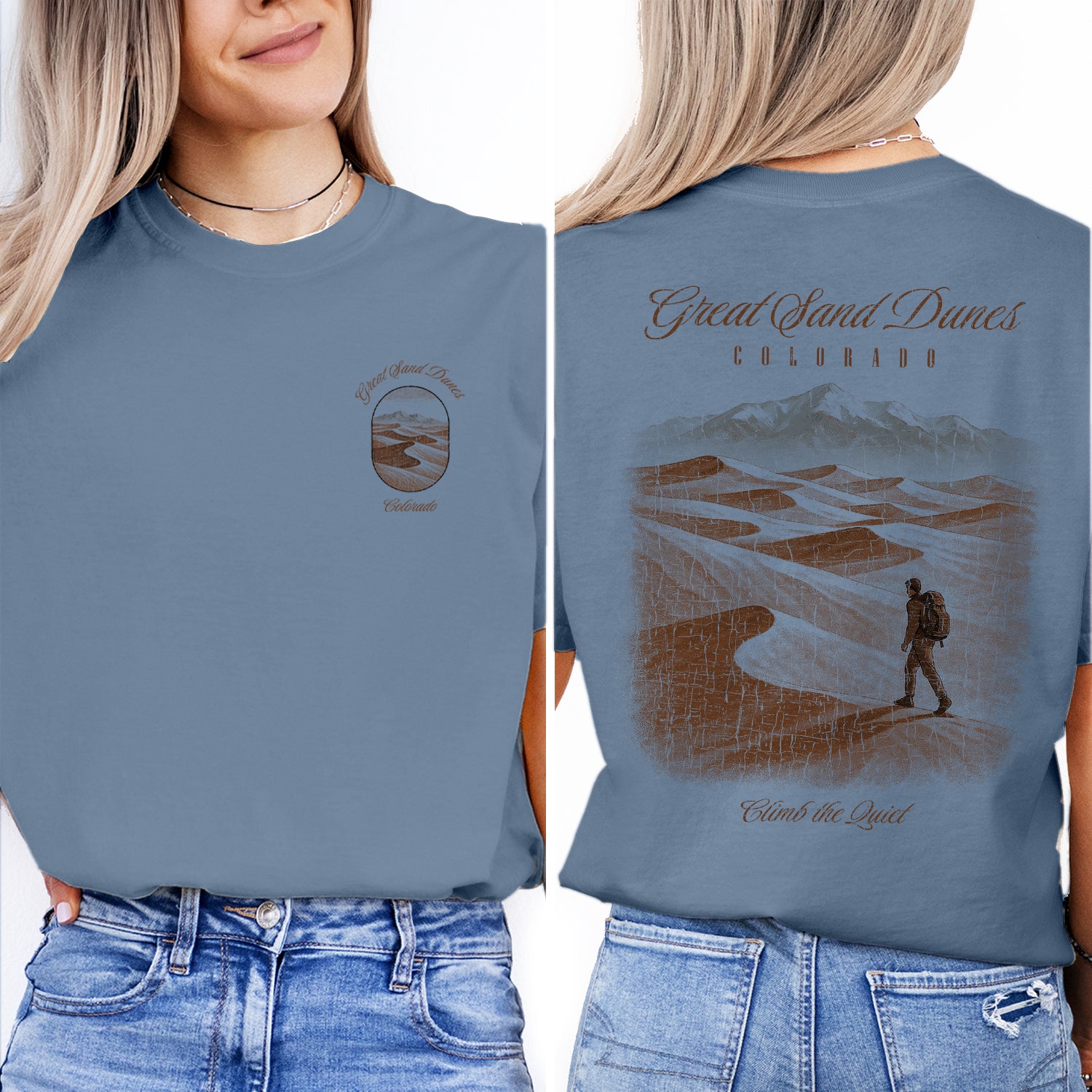 Great Sand Dunes Colorado T-Shirt Vintage National Park Tee | Colorado Travel Souvenir Shirt | Desert Mountain Hiking Graphic