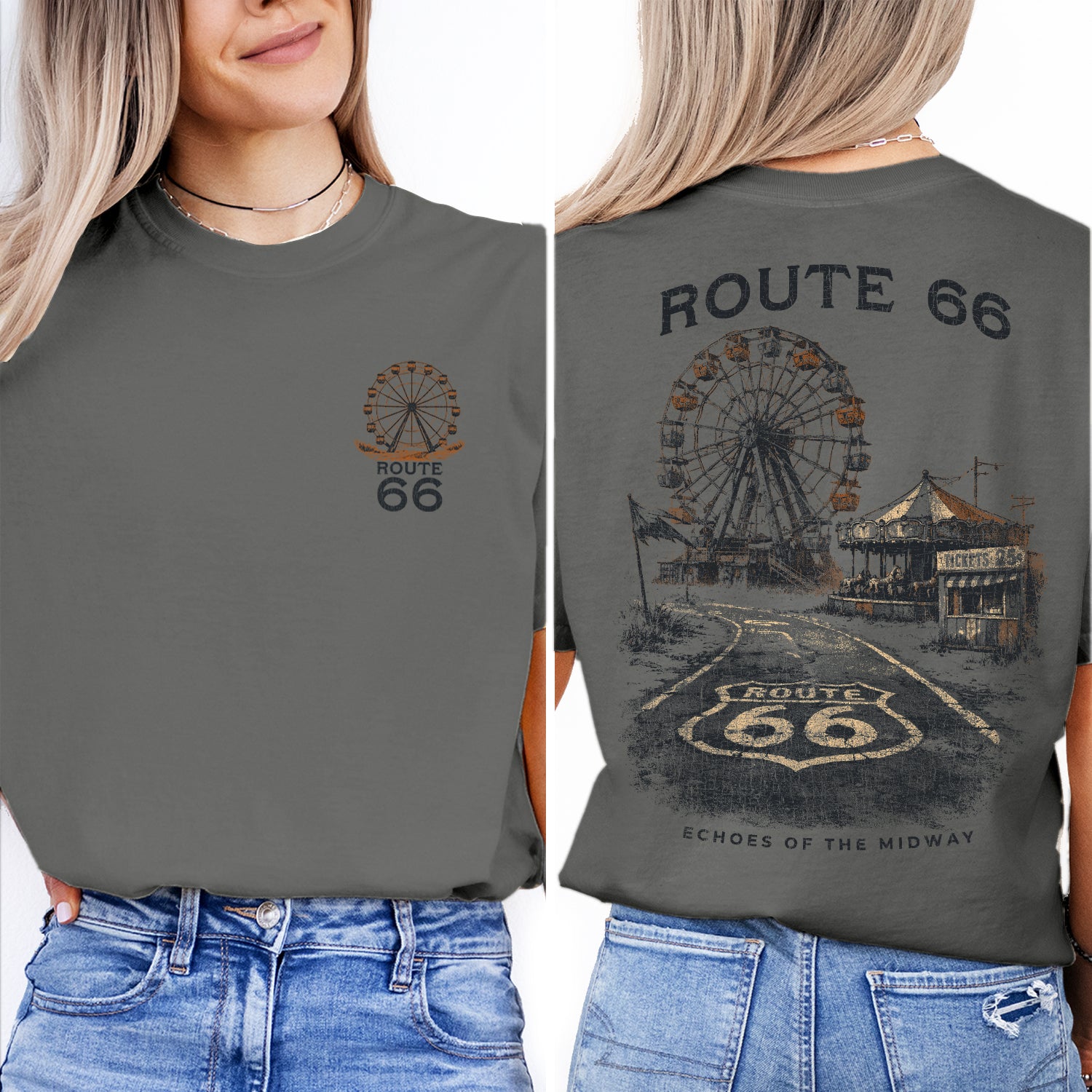 Route 66 Shirt Vintage Road Trip Tee, Retro Highway Graphic T-Shirt, Americana Travel Tee, Classic Route 66 Gift