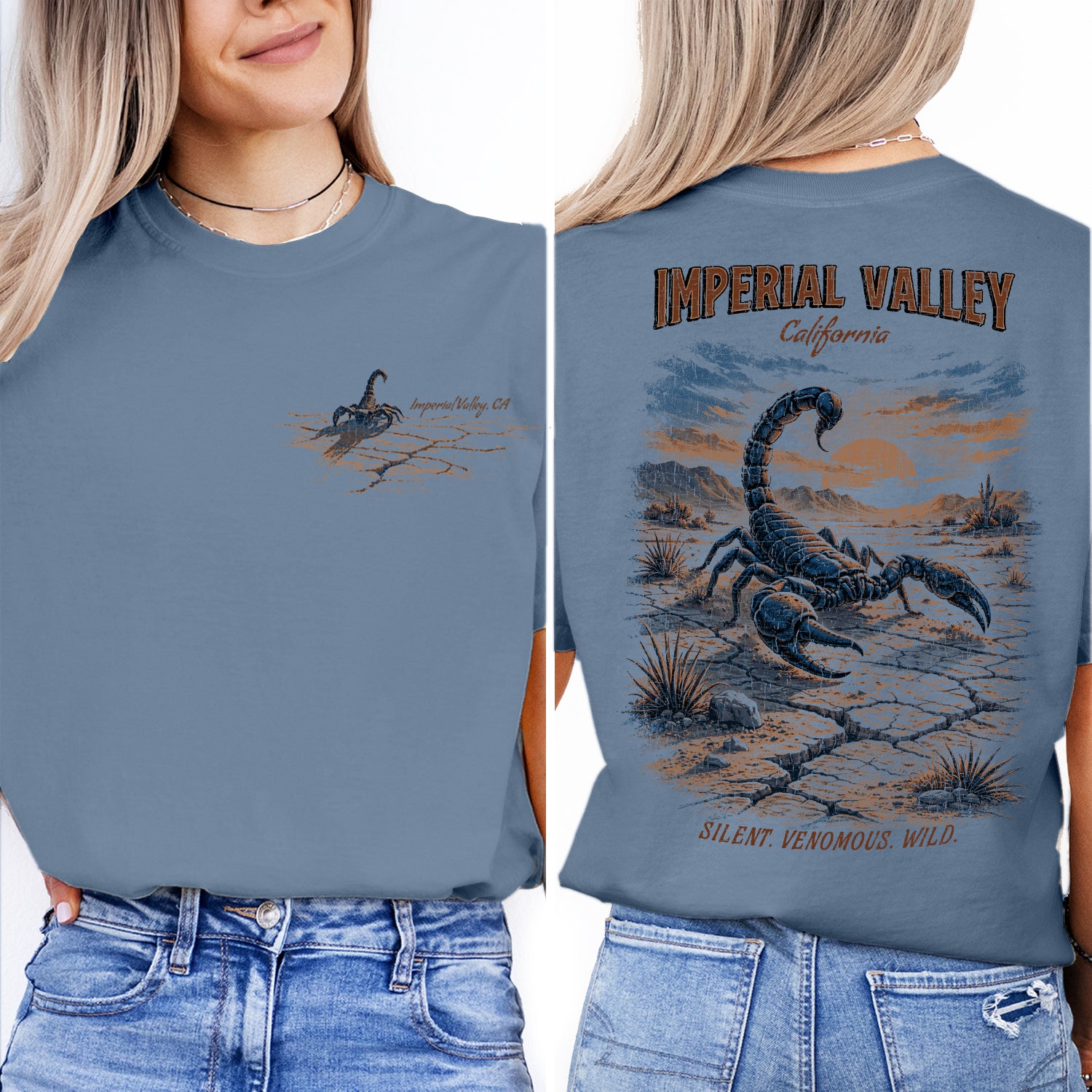 Imperial Valley California T-Shirt Vintage Desert Scorpion Tee | Southwest Travel Souvenir Shirt | Wild Western Graphic
