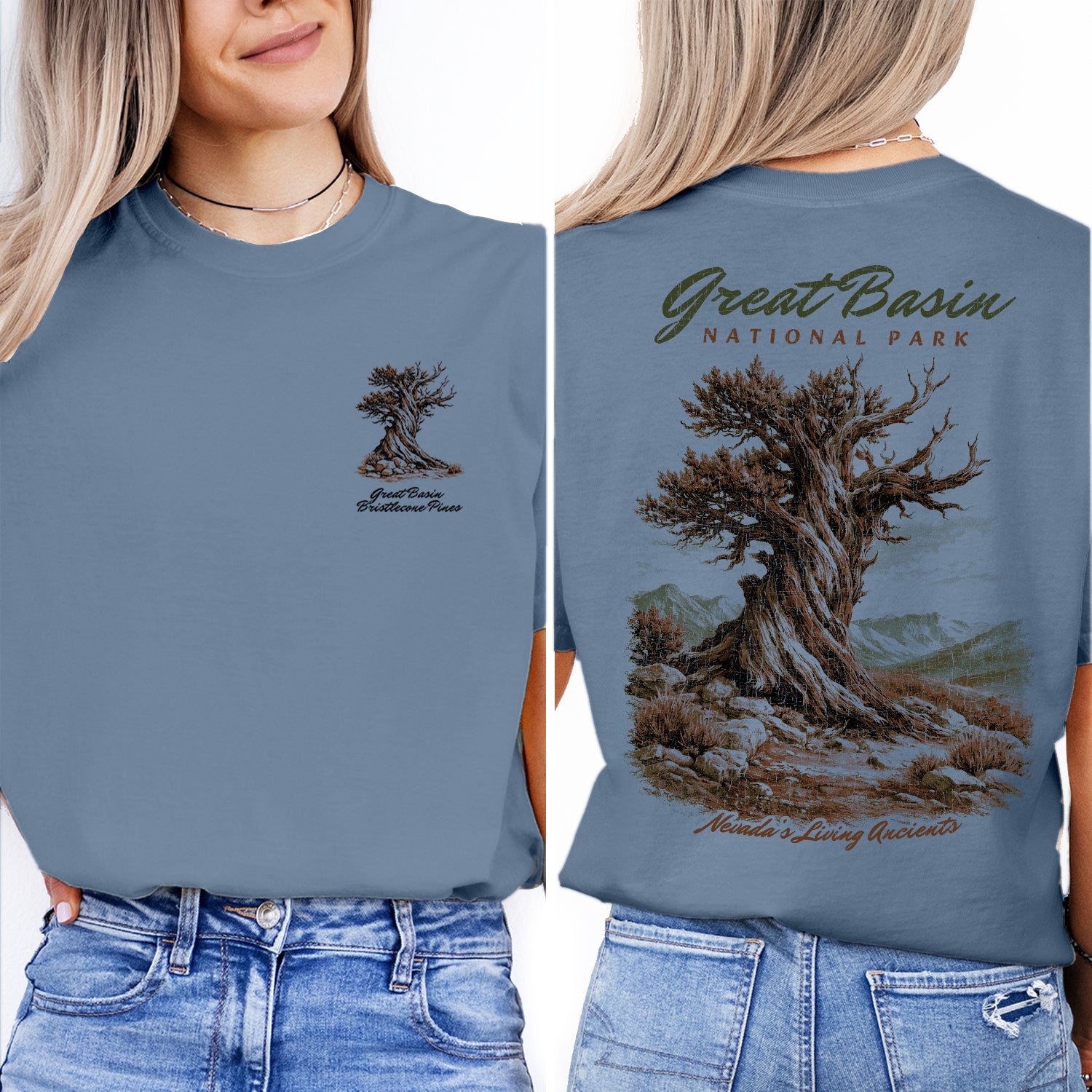Great Basin National Park T-Shirt, Bristlecone Pine Tree Shirt, Nevada Travel Tee, Vintage Nature Hiking Shirt, Park Souvenir