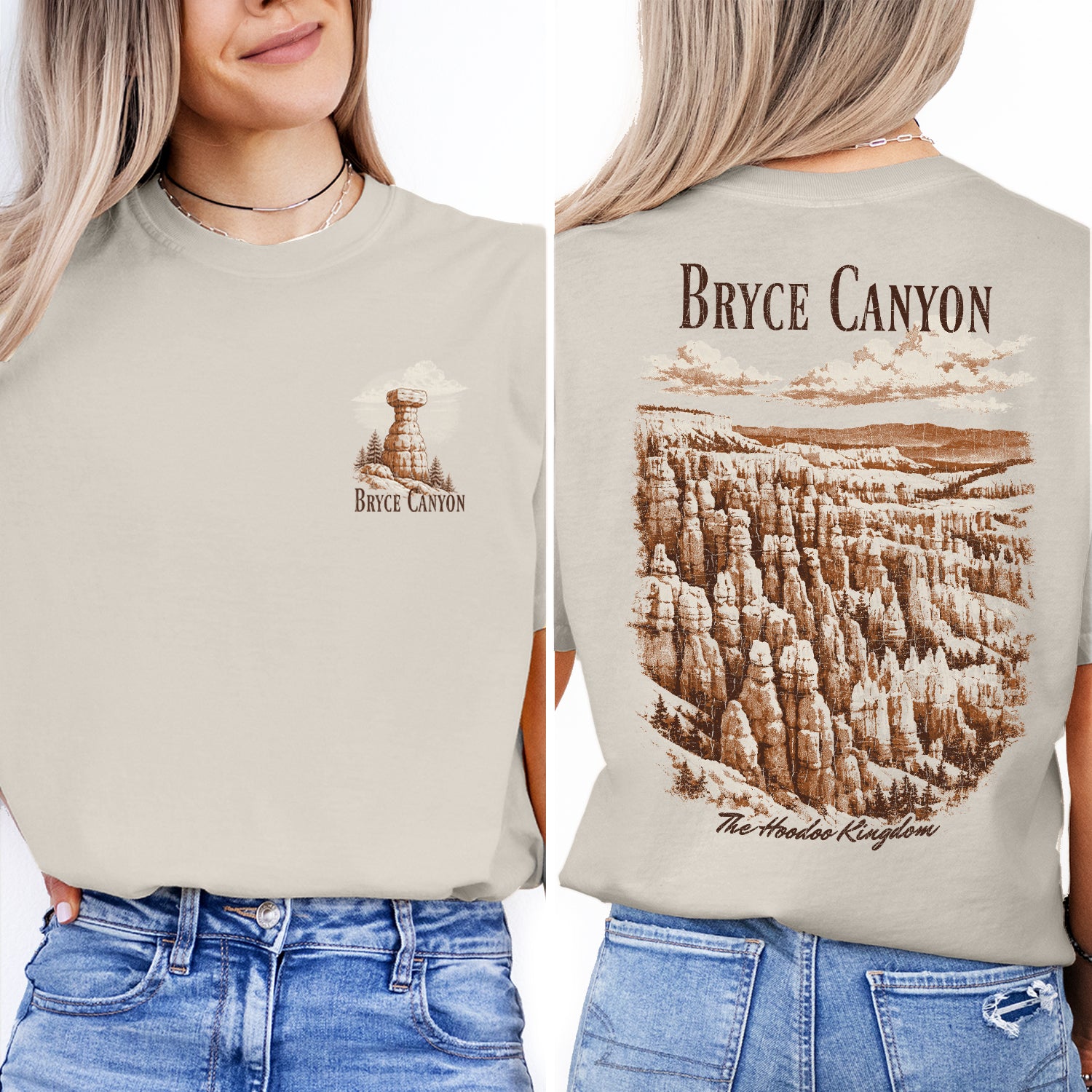 Bryce Canyon National Park Shirt, Utah Travel Tee, Hoodoo Kingdom Vintage Landscape T-Shirt, Hiking Souvenir Gift for Nature Lovers