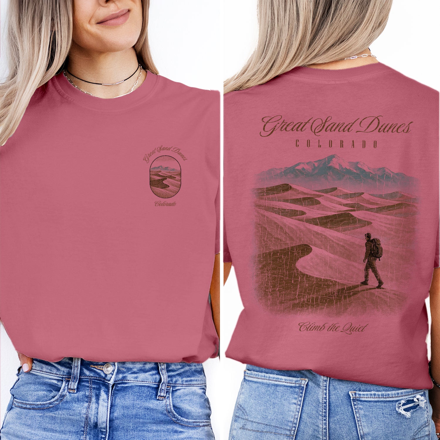 Great Sand Dunes Colorado T-Shirt Vintage National Park Tee | Colorado Travel Souvenir Shirt | Desert Mountain Hiking Graphic