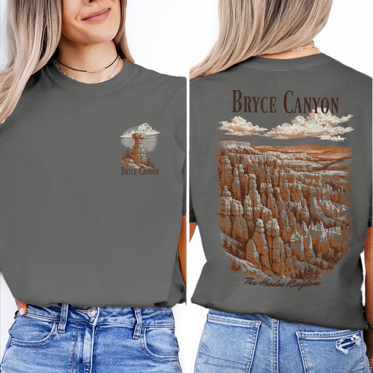 Bryce Canyon National Park Shirt, Utah Travel Tee, Hoodoo Kingdom Vintage Landscape T-Shirt, Hiking Souvenir Gift for Nature Lovers