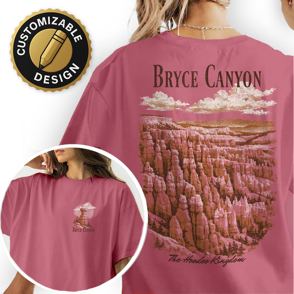 Bryce Canyon National Park Shirt, Utah Travel Tee, Hoodoo Kingdom Vintage Landscape T-Shirt, Hiking Souvenir Gift for Nature Lovers