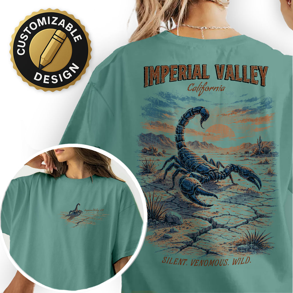 Imperial Valley California T-Shirt Vintage Desert Scorpion Tee | Southwest Travel Souvenir Shirt | Wild Western Graphic