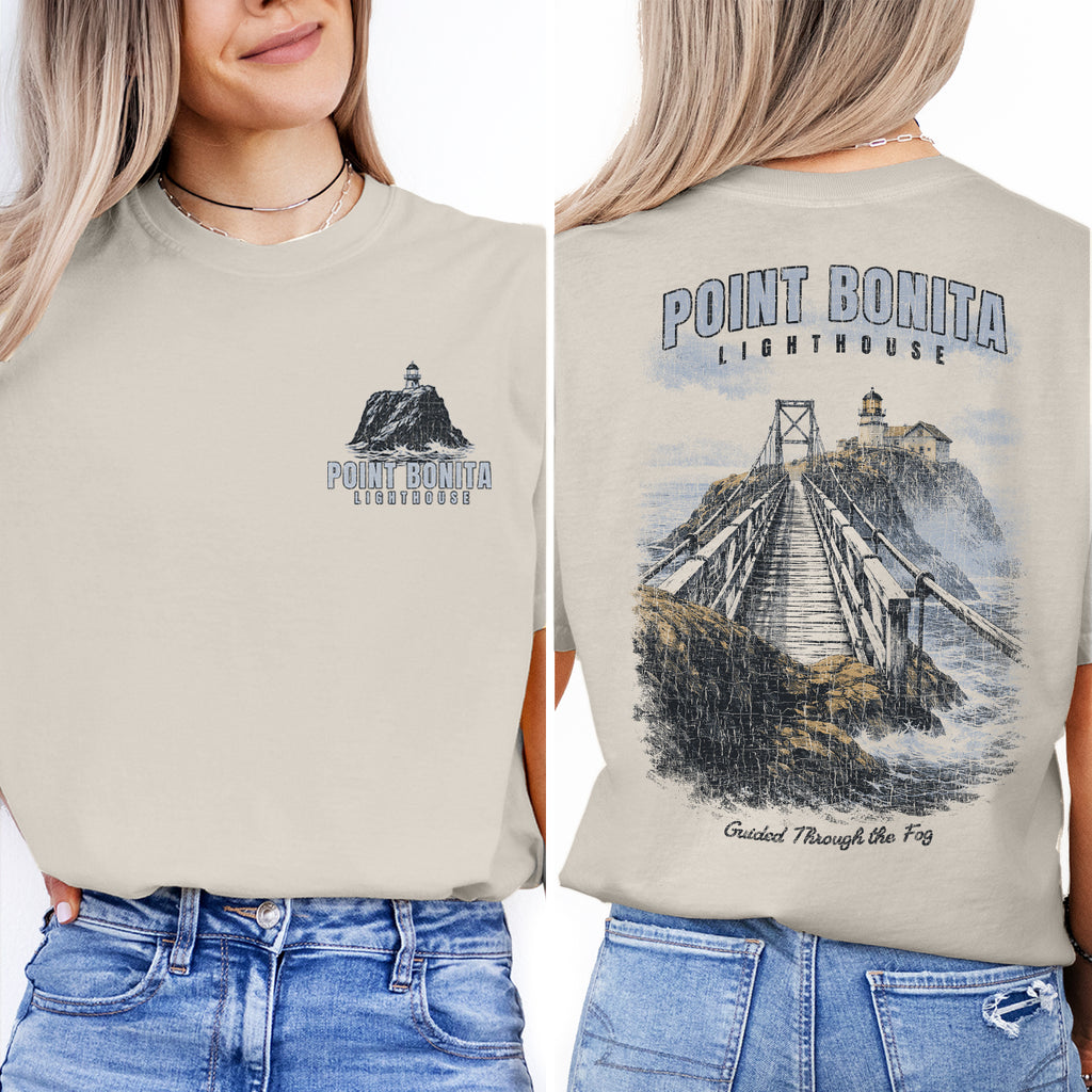 Point Bonita Lighthouse Shirt, California Coastal Tee, San Francisco Bay T-Shirt, Vintage Lighthouse Graphic Tee, Ocean Travel Gift