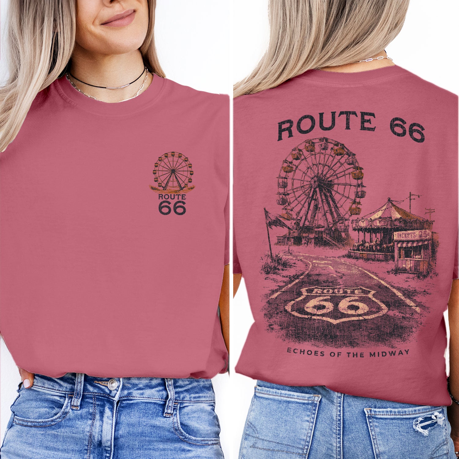 Route 66 Shirt Vintage Road Trip Tee, Retro Highway Graphic T-Shirt, Americana Travel Tee, Classic Route 66 Gift