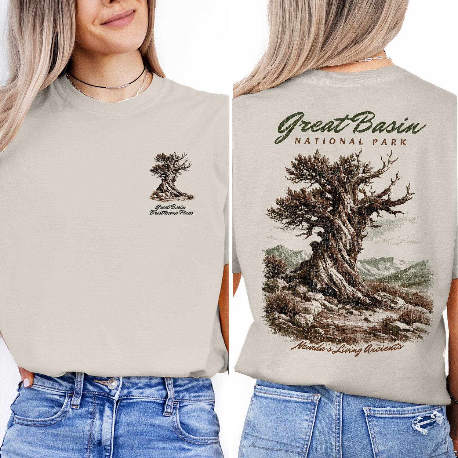 Great Basin National Park T-Shirt, Bristlecone Pine Tree Shirt, Nevada Travel Tee, Vintage Nature Hiking Shirt, Park Souvenir