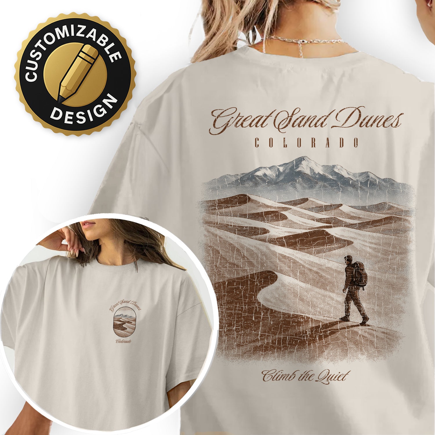Great Sand Dunes Colorado T-Shirt Vintage National Park Tee | Colorado Travel Souvenir Shirt | Desert Mountain Hiking Graphic